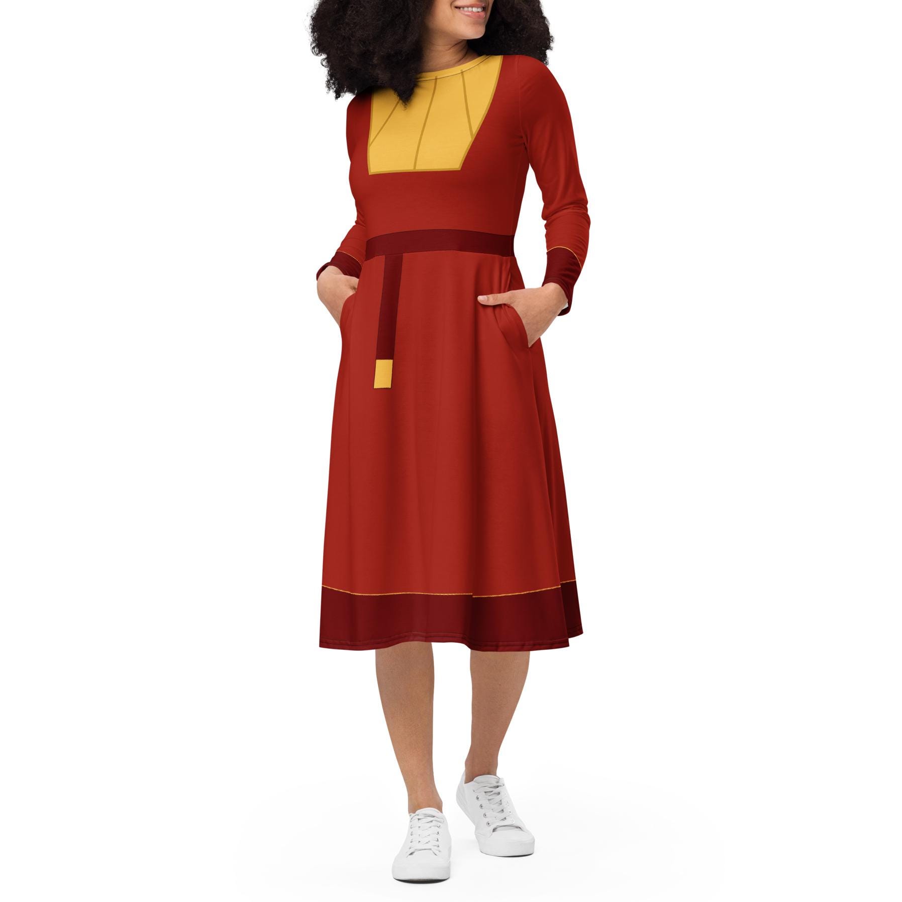 Kuzco Costume Long Sleeve Midi Dress