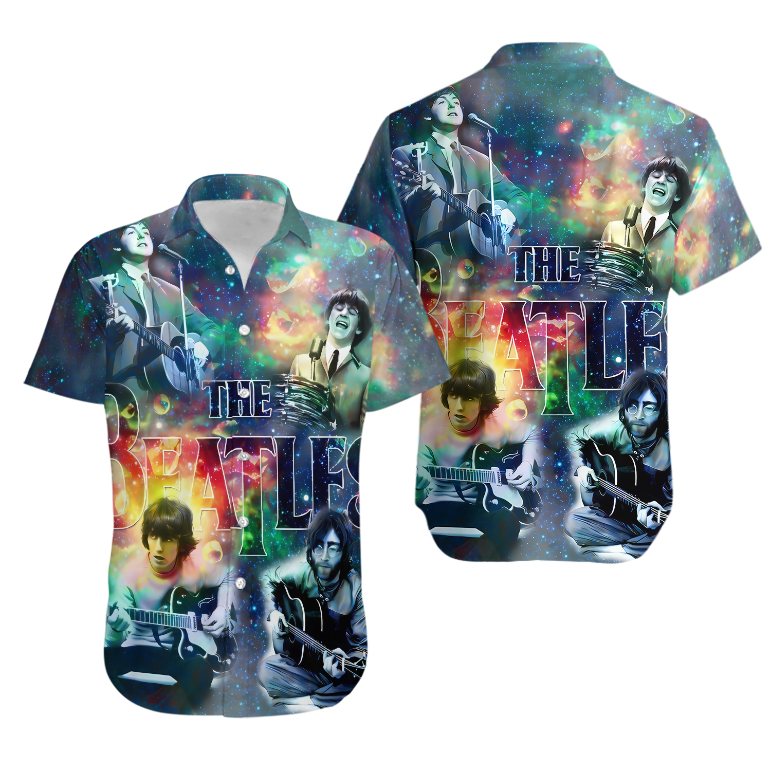 The Beatles Hawaiian Shirt All-Over Printed Summer Band Artwork Clothing