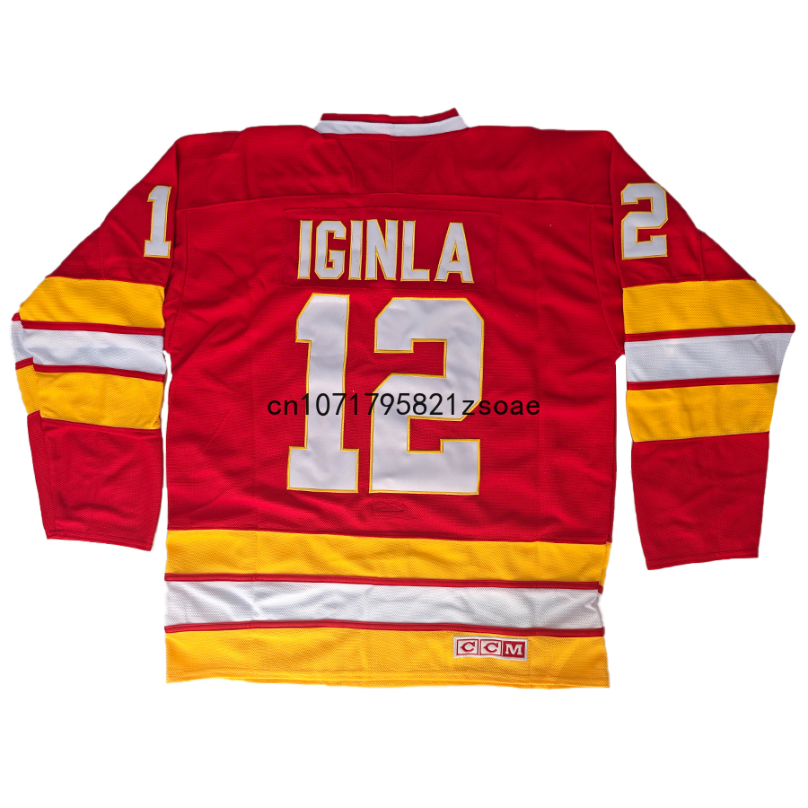 Jarome Iginla Jersey Canada Calgary Retro Ice Hockey Jerseys 2 Al MacInnis Jersey 39 Doug Gilmour Jersey Us Mens Size M-3XL