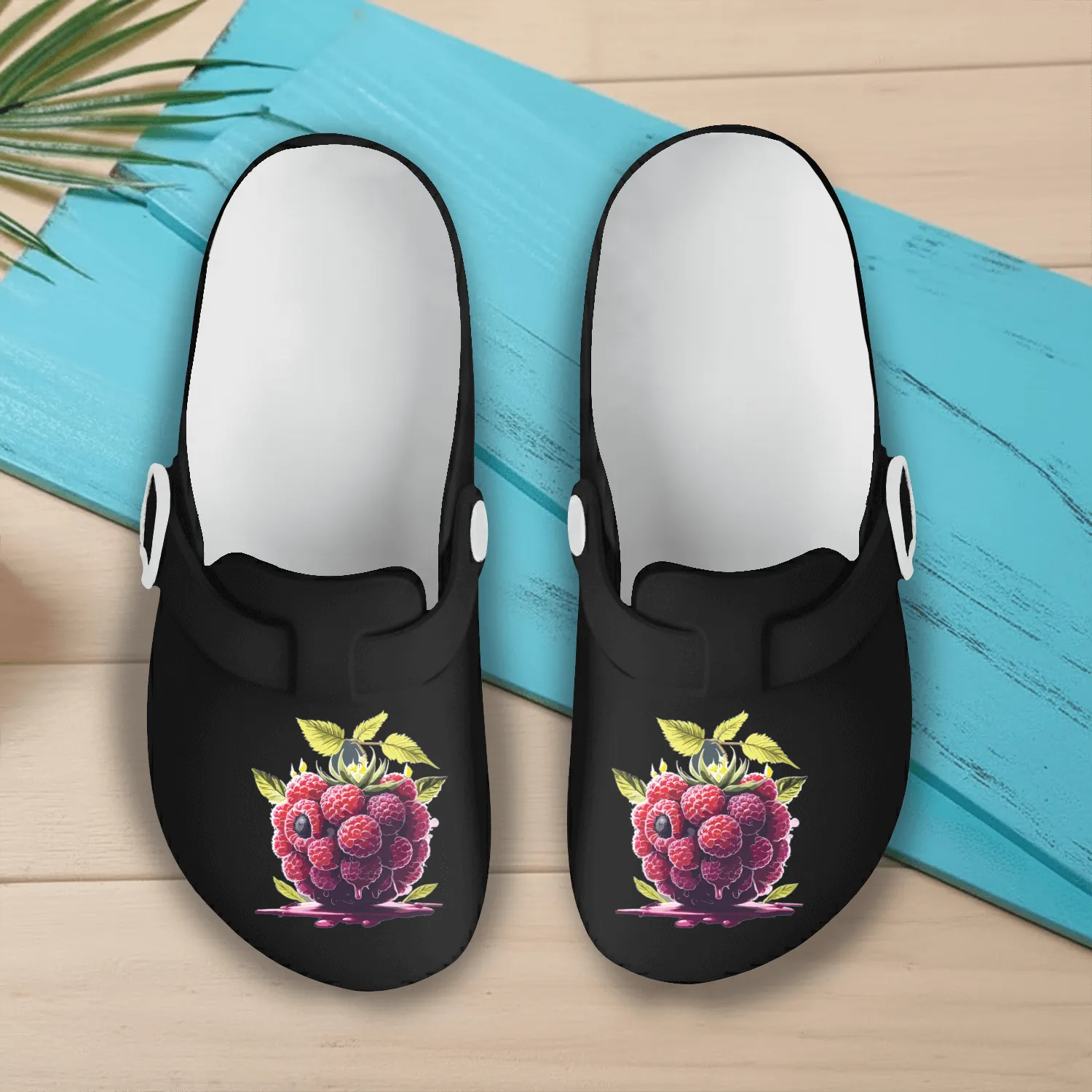Raspberry Slip On Clogs