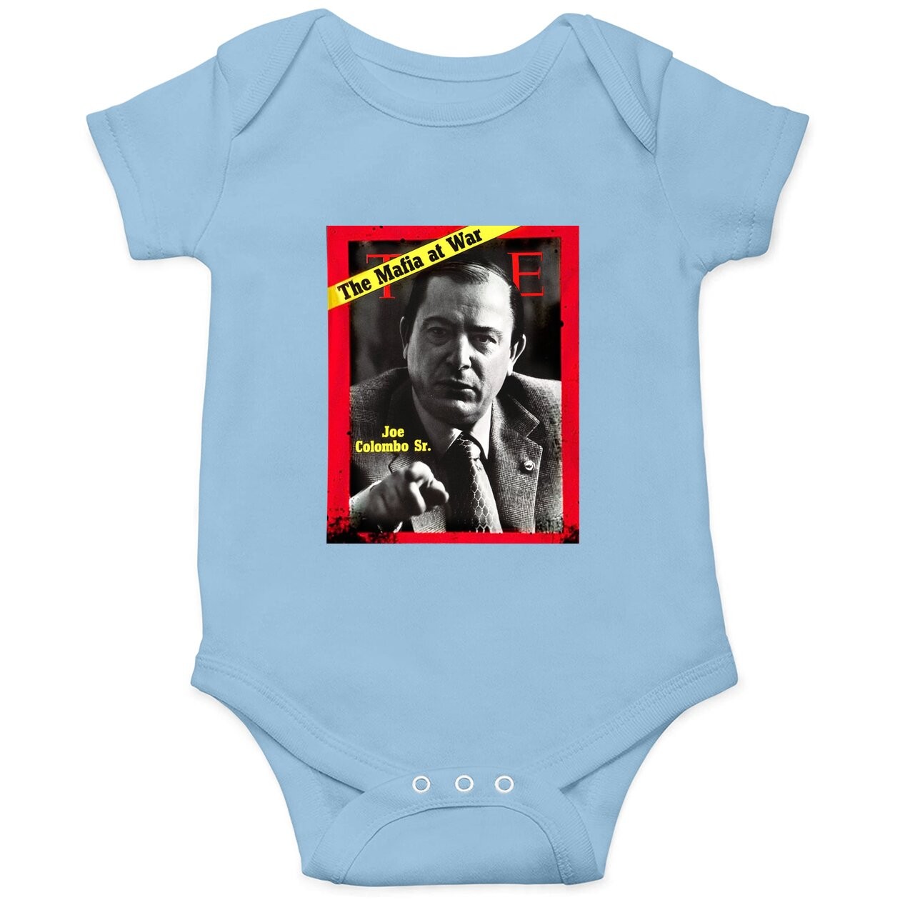 Joe Columbo Sr Italian American La Cosa Nostra Retro Distressed Original Mafia Gangster Baby Bodysuit