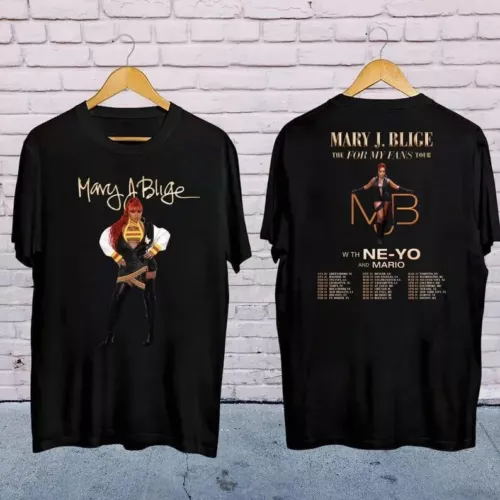 Mary J Blige Graphic Music T-Shirt, Mary J Blige The For My Fans Tour 2025 Music T-Shirt