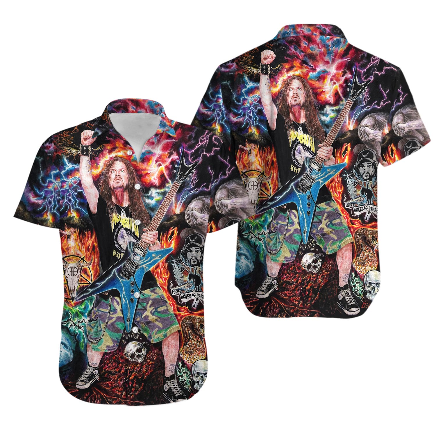 Dimebag Darrell Hawaiian Shirt, Rock Band Shirt, Music Lover Shirt