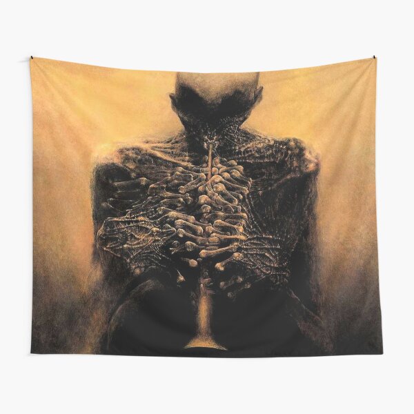Untitled (Musician), by Zdzisław Beksiński Tapestry