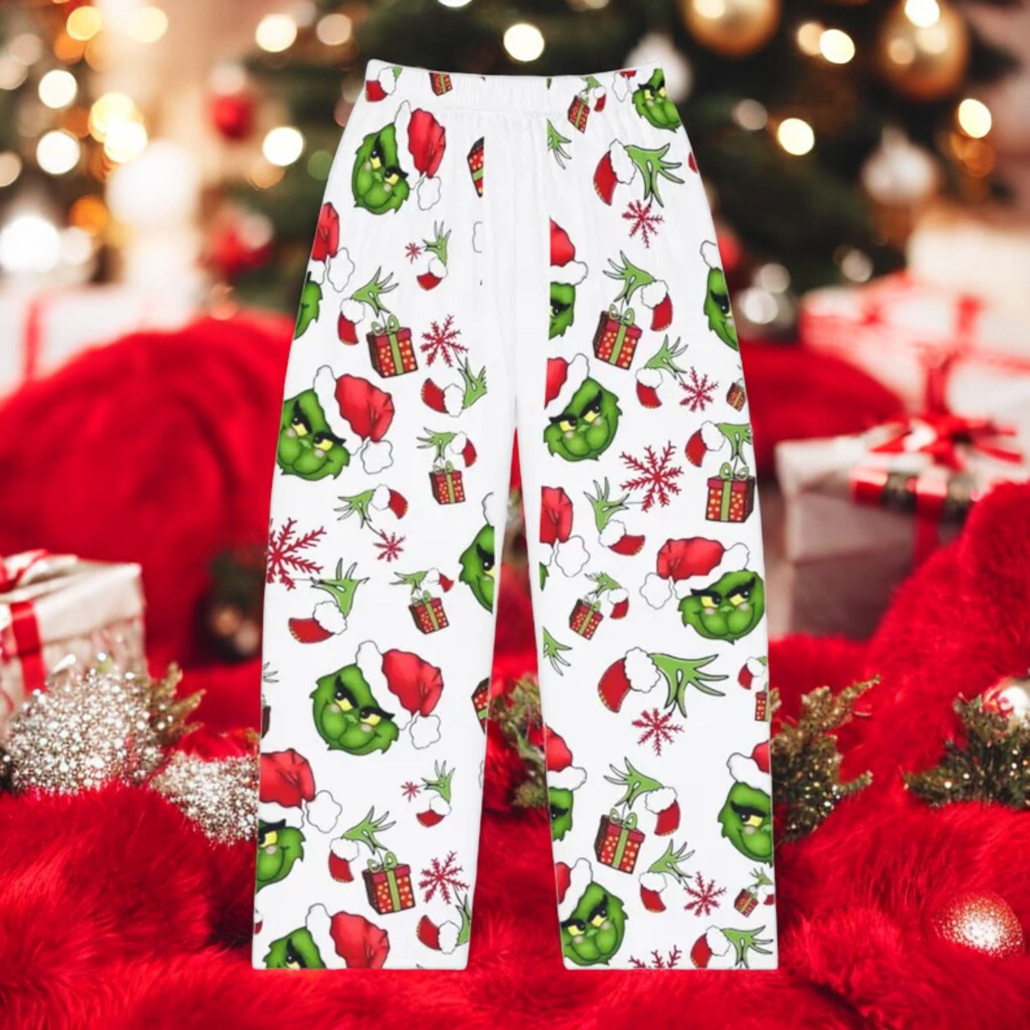 Red Nutcracker Christmas Pajama Pants for Women and Couples, Cozy Holiday Sleepwear