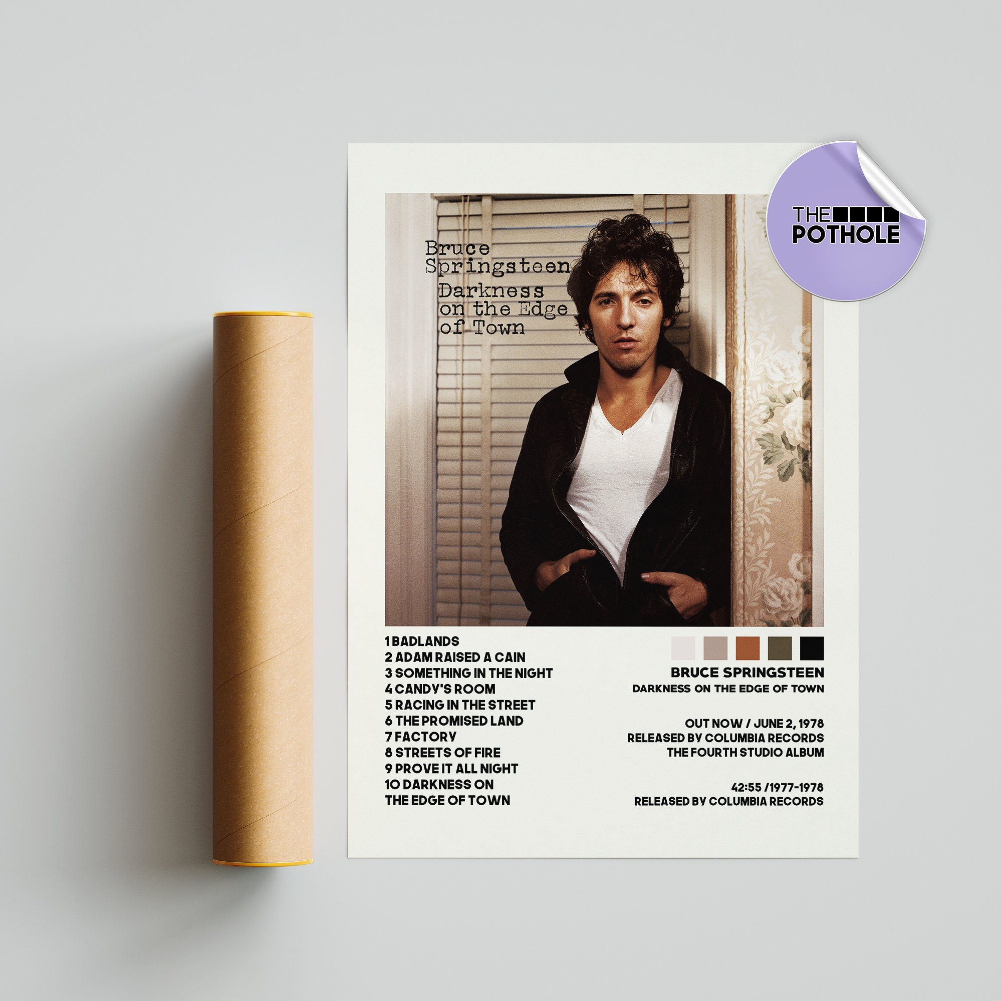 Bruce Springsteen Posters / Darkness On the Edge of Town Poster, Album Cover Poster