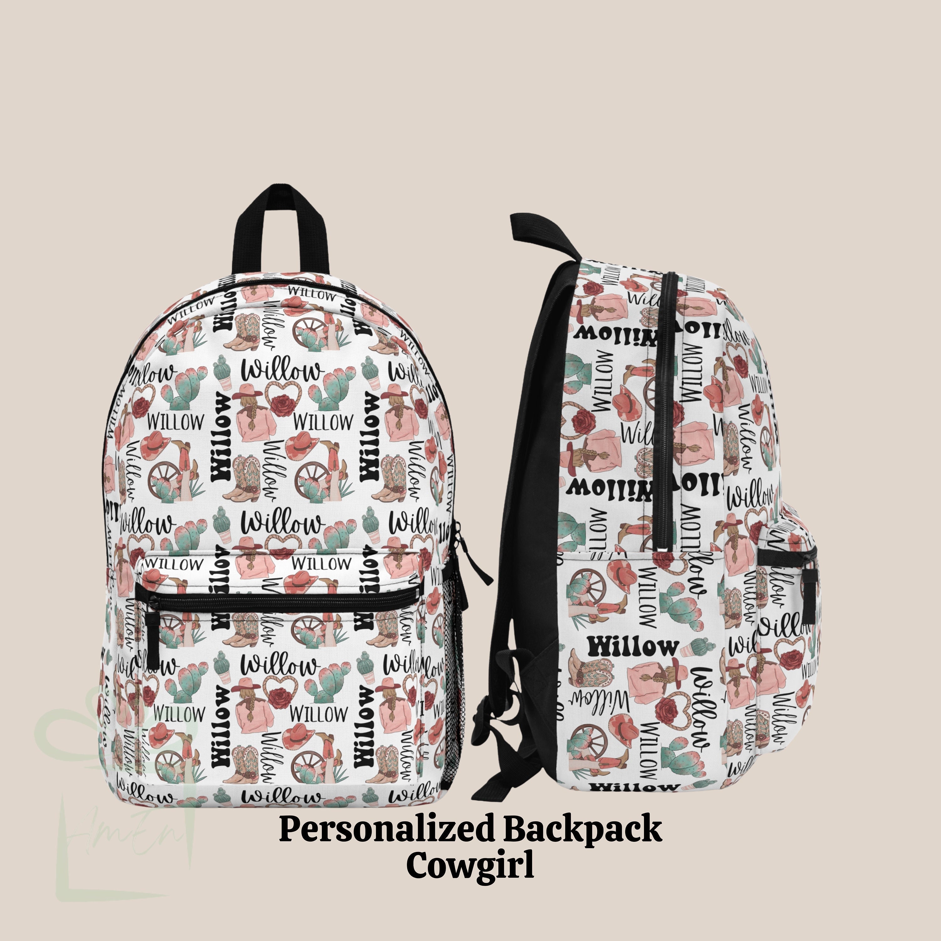 Personalized Boho Cowgirl Backpack
