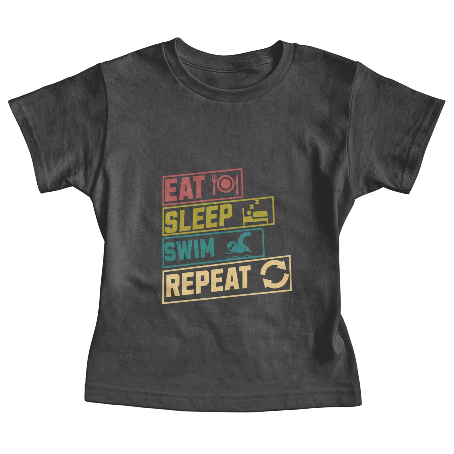 Eat sleep swim repeat hobby Baby Tees