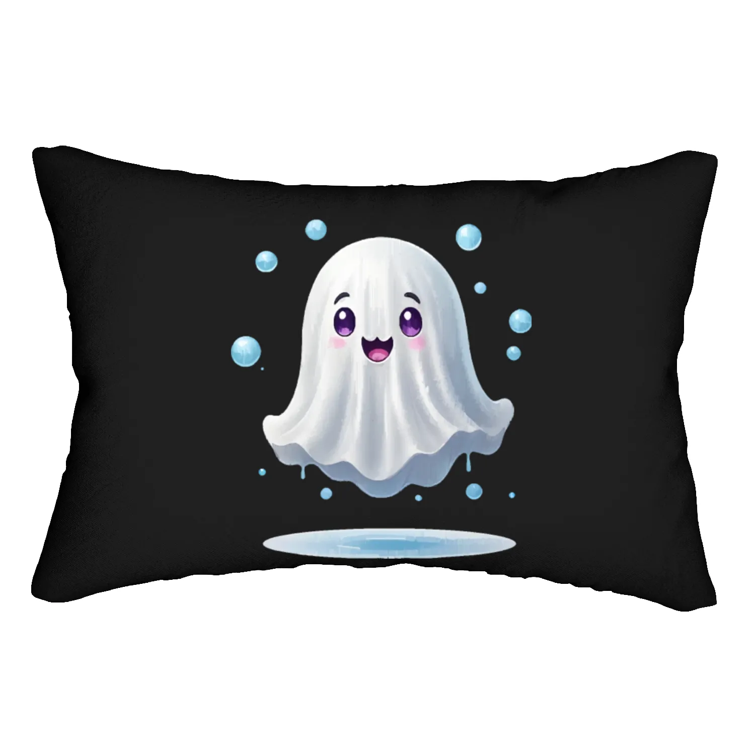 Cute ghost floating Halloween ghost cartoon Lumbar Pillows