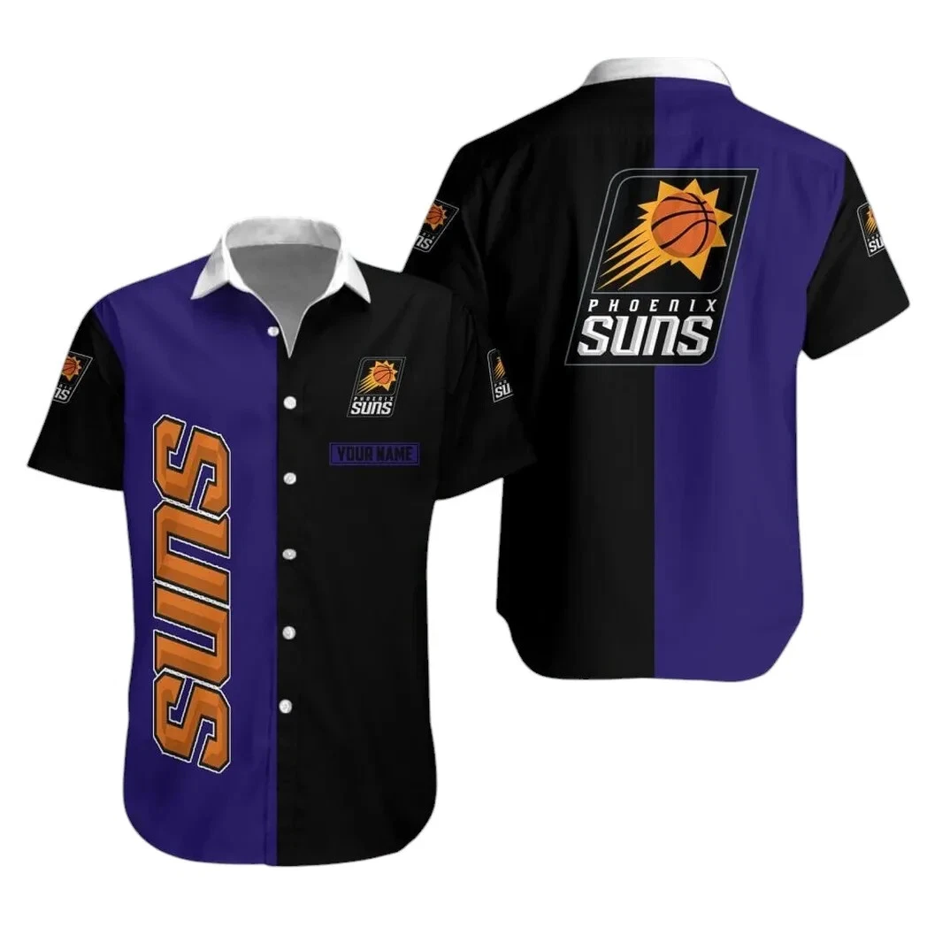 Phoenix Basketball Team Sunss Hawaiian Button Down Shirt