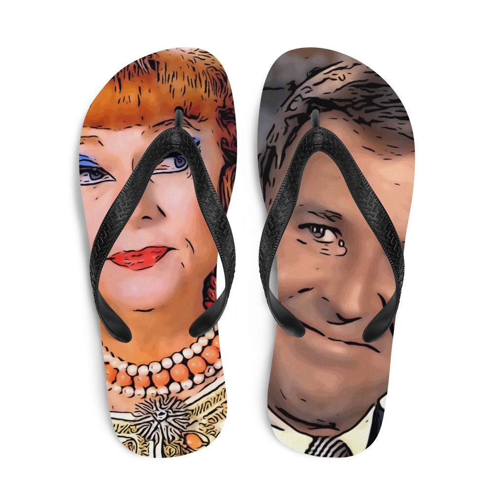 Endora and Uncle Arthur flip flops