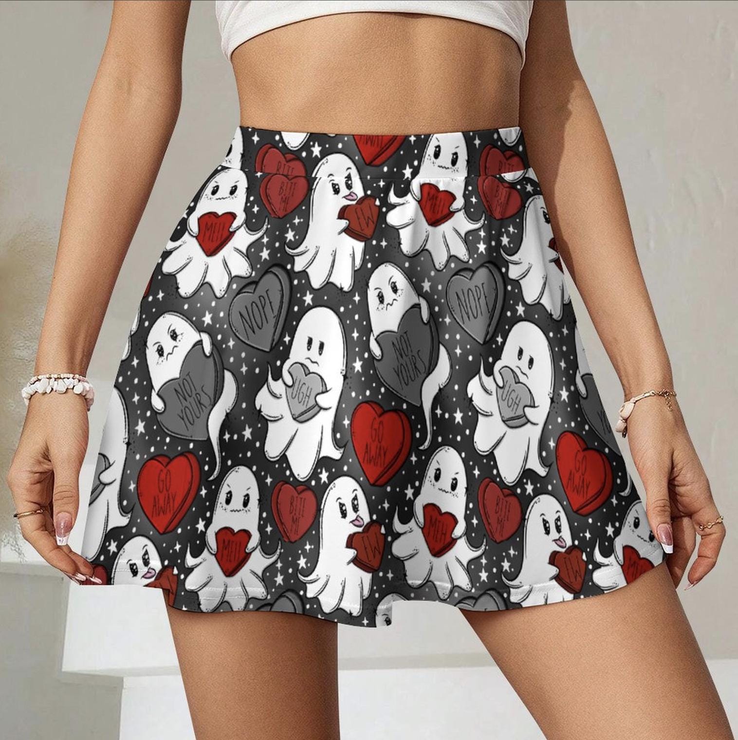 Anti Love Skater Skirt Geek Skirt