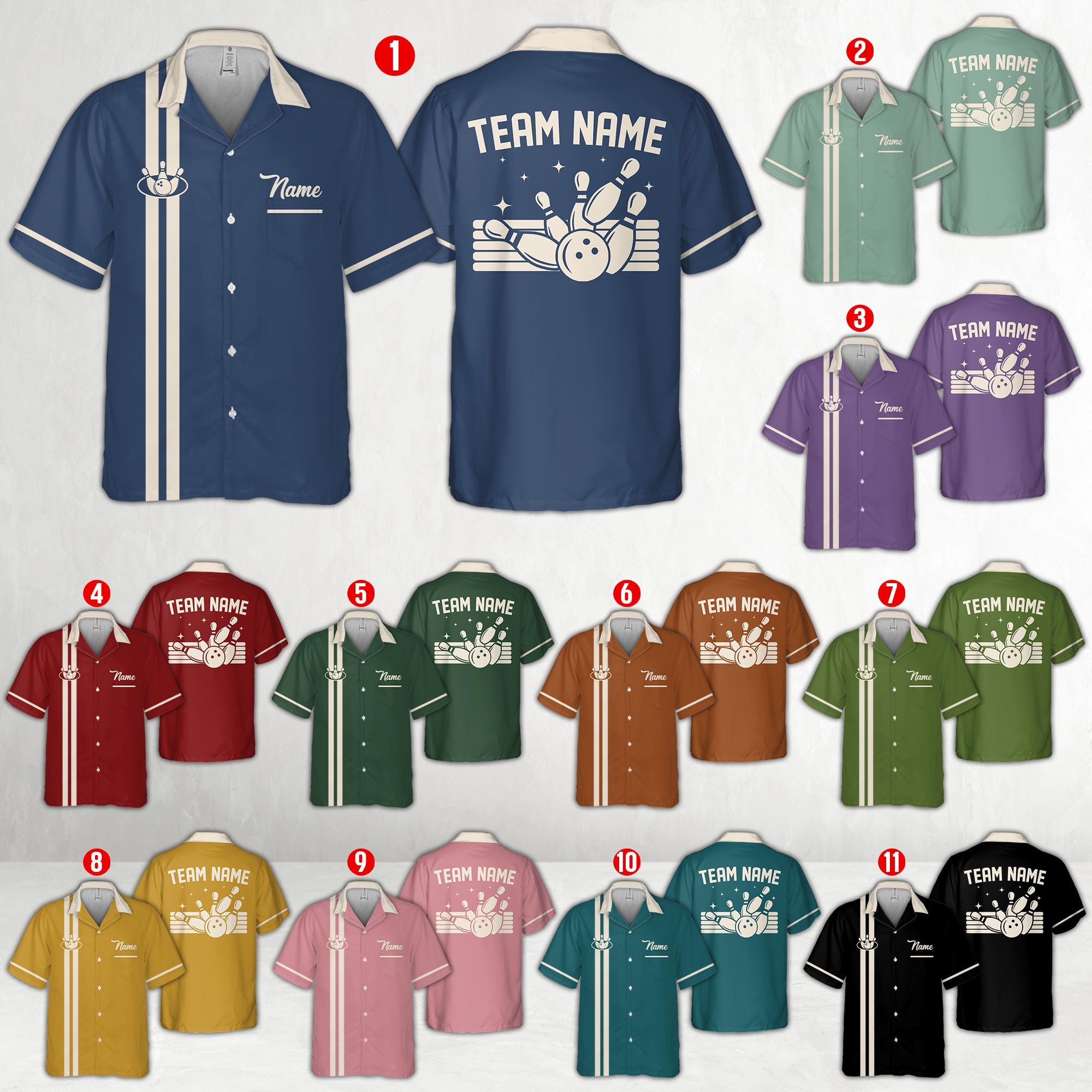 Personalized Bowling Pocket Hawaiian Shirt, Custom Name And Team Name Bowling Shirt, Retro Bowling Button Up For Bowlers, Bowling Lovers
