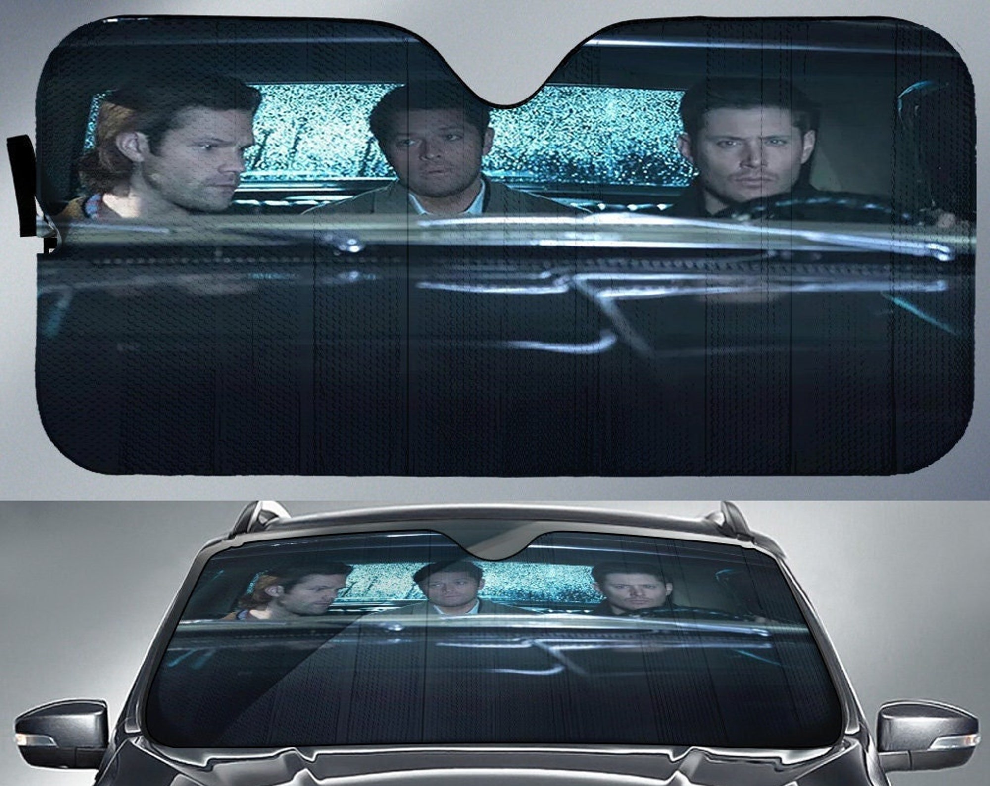 Supernatural Movies Sam Dean Winchester Castiel Car Sun Shade auto Accessories
