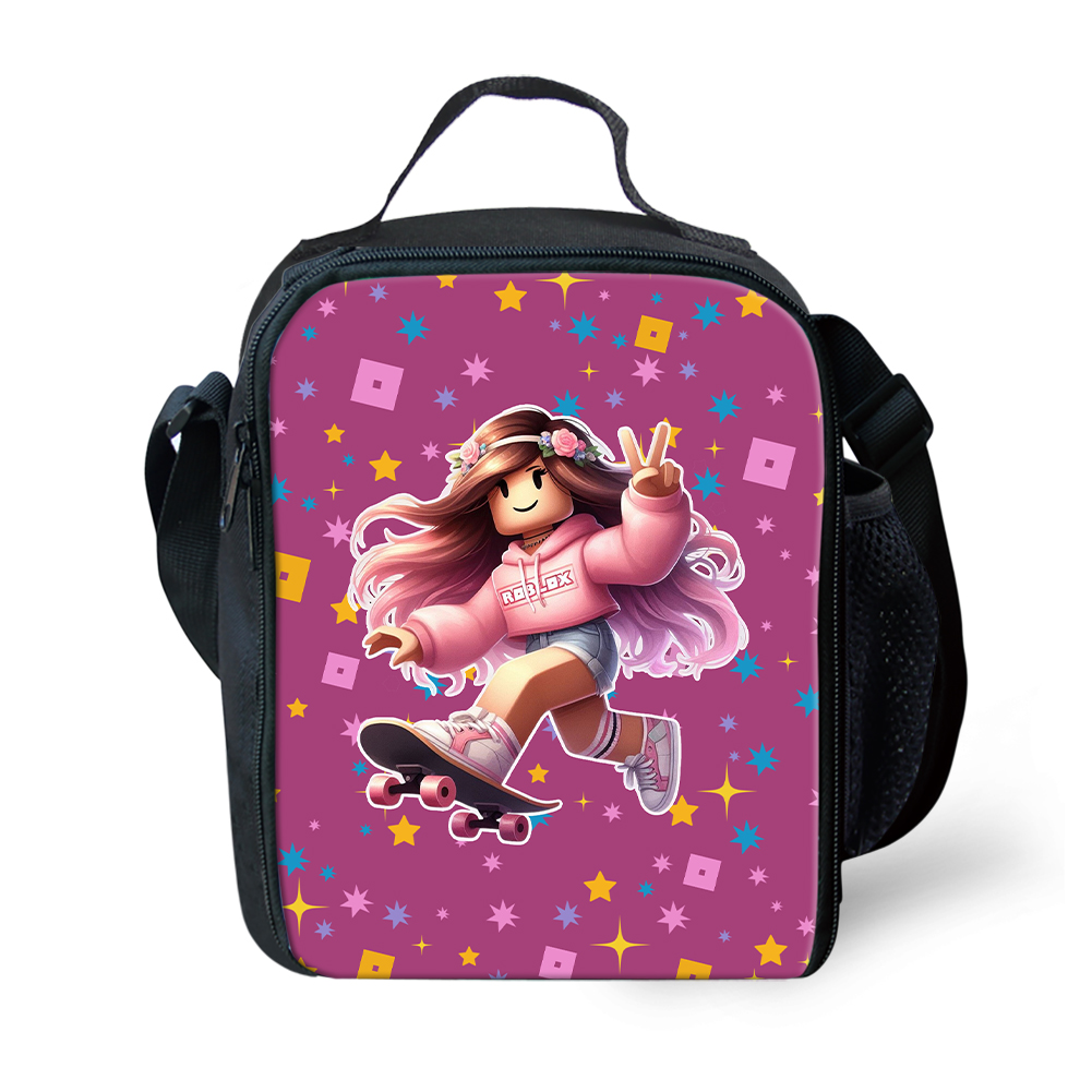 Pink Roblox Kids Lunch Box Bag