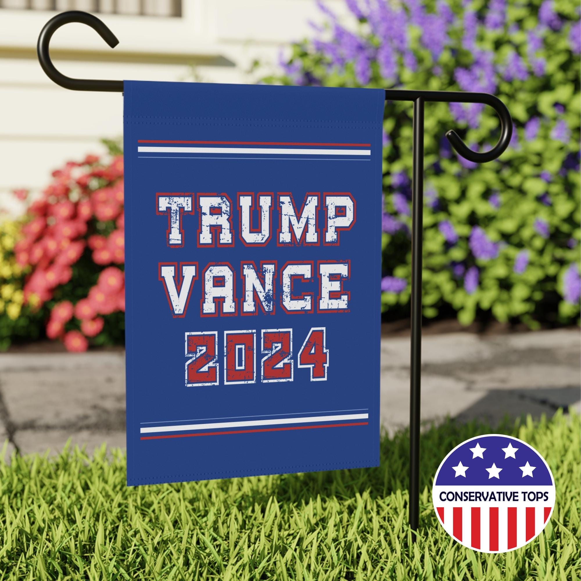 Trump Garden flag, Trump Vance 2024, Trump Vance banner, Trump Vance flag, Trump shot flag