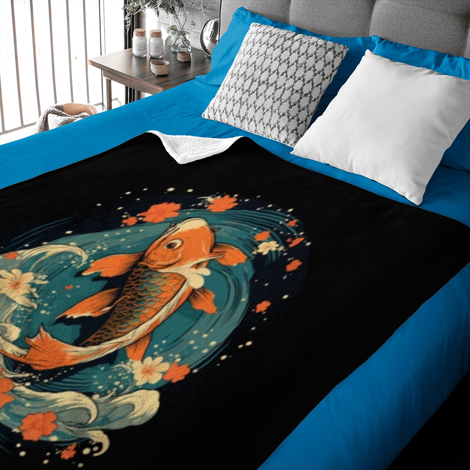 Koi Fish Koi Carp Japanese Koi Garden-Pond Koi Baby Blankets