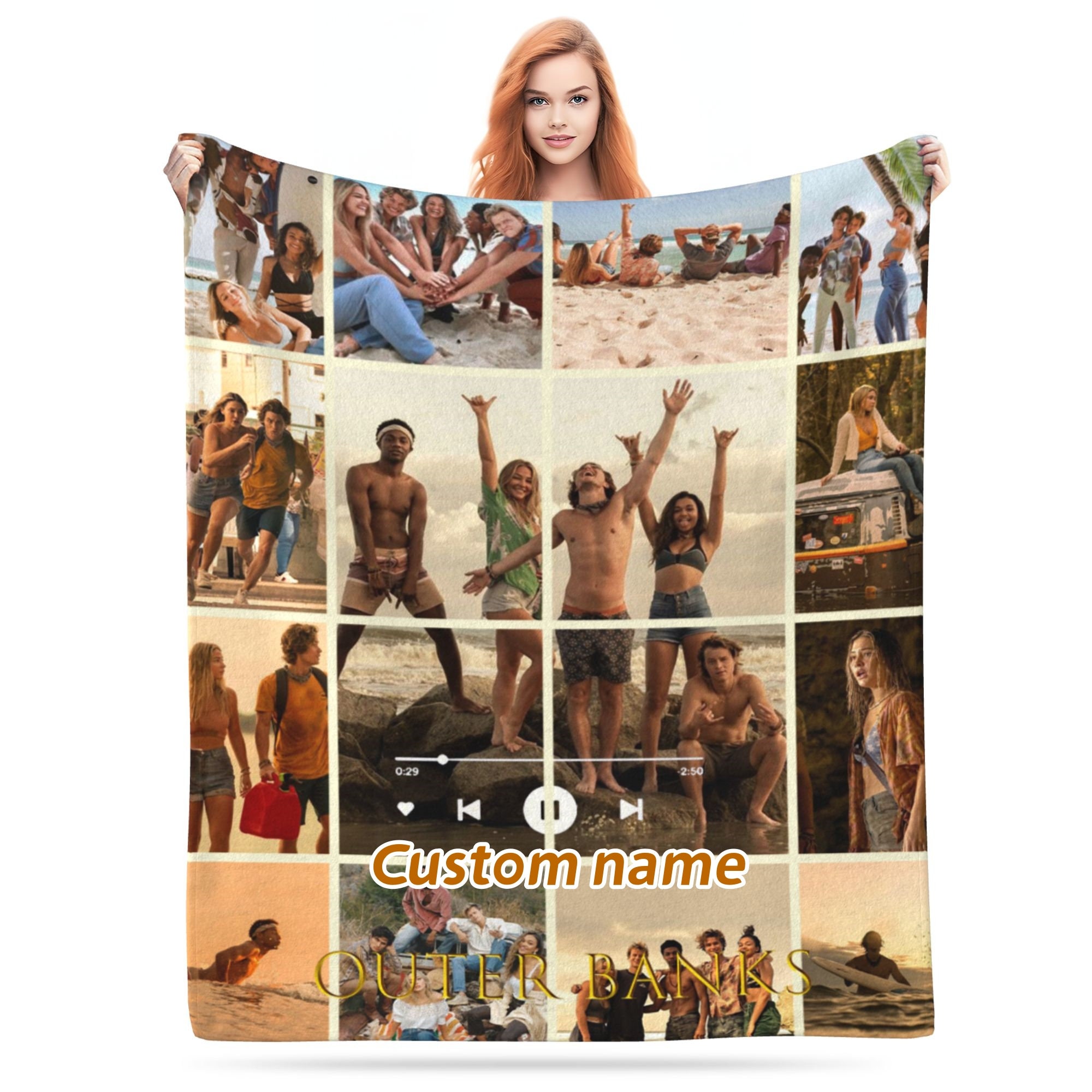 Personalized American TV Show OBX Blanket Custom Photo Sofa Blanket Christmas Bediing