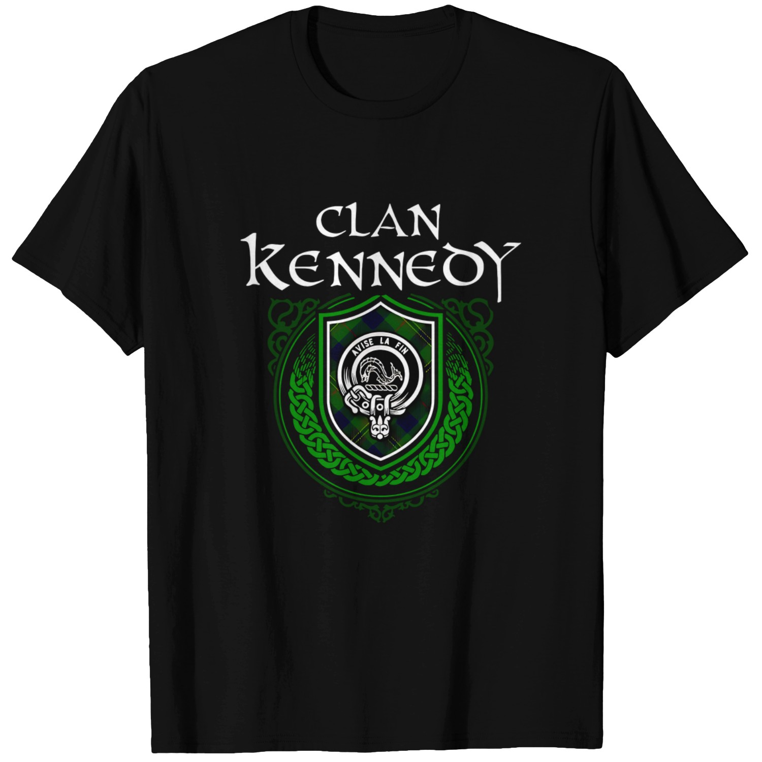 Kennedy Surname Scottish Clan Tartan Crest Badge T Shirts