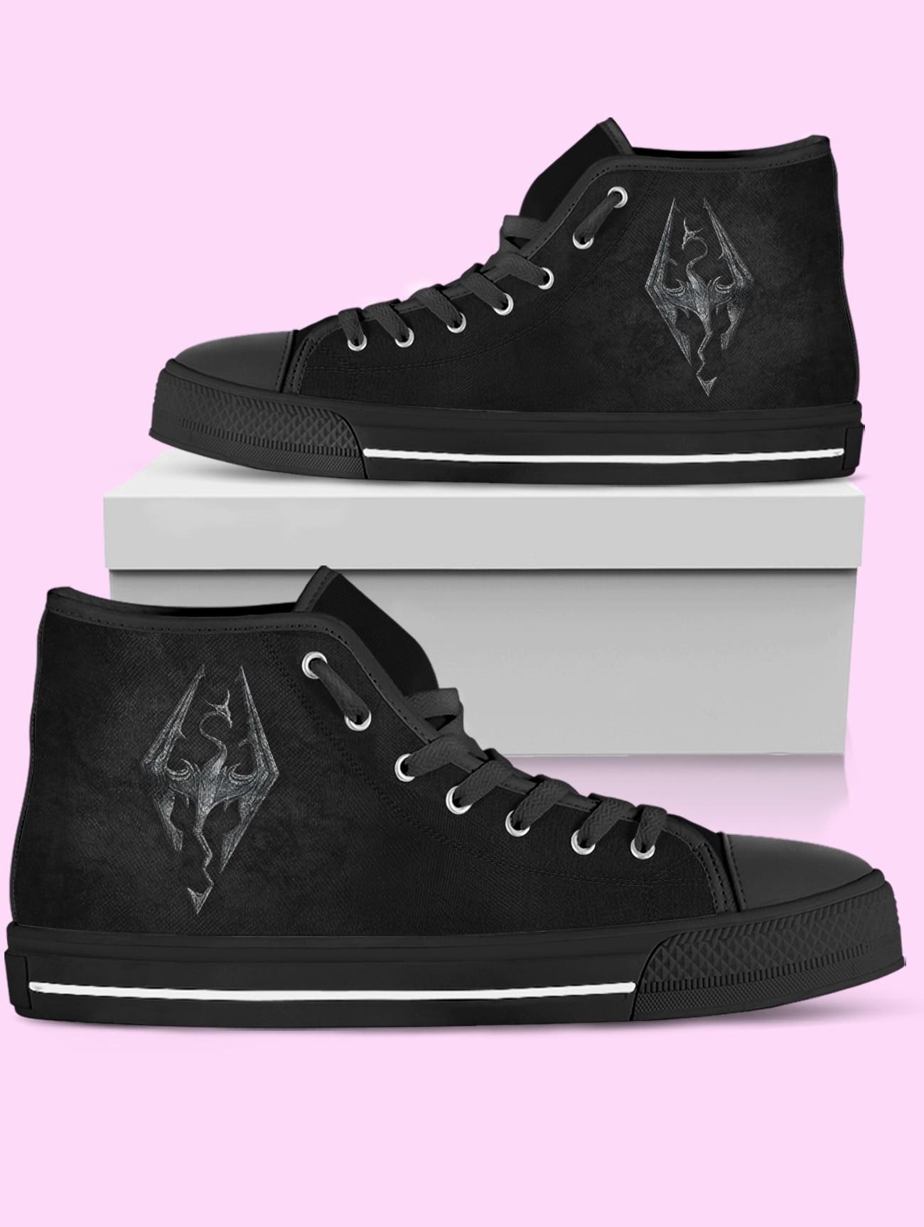 Skyrim High Top Shoes, Video Game Sneakers for Women, Men