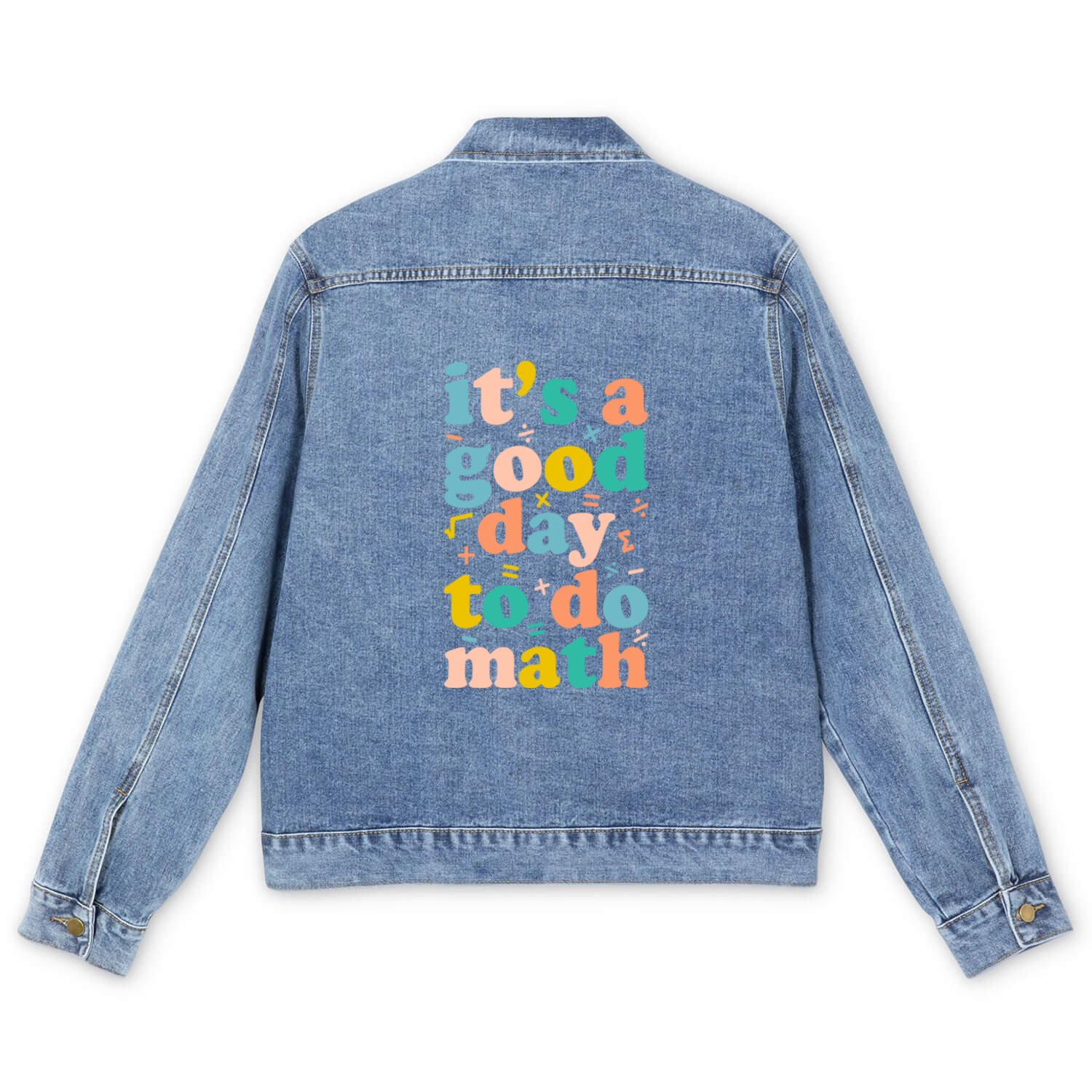Its A Good Day To Do Math 100 Days Men's Denim Jackets