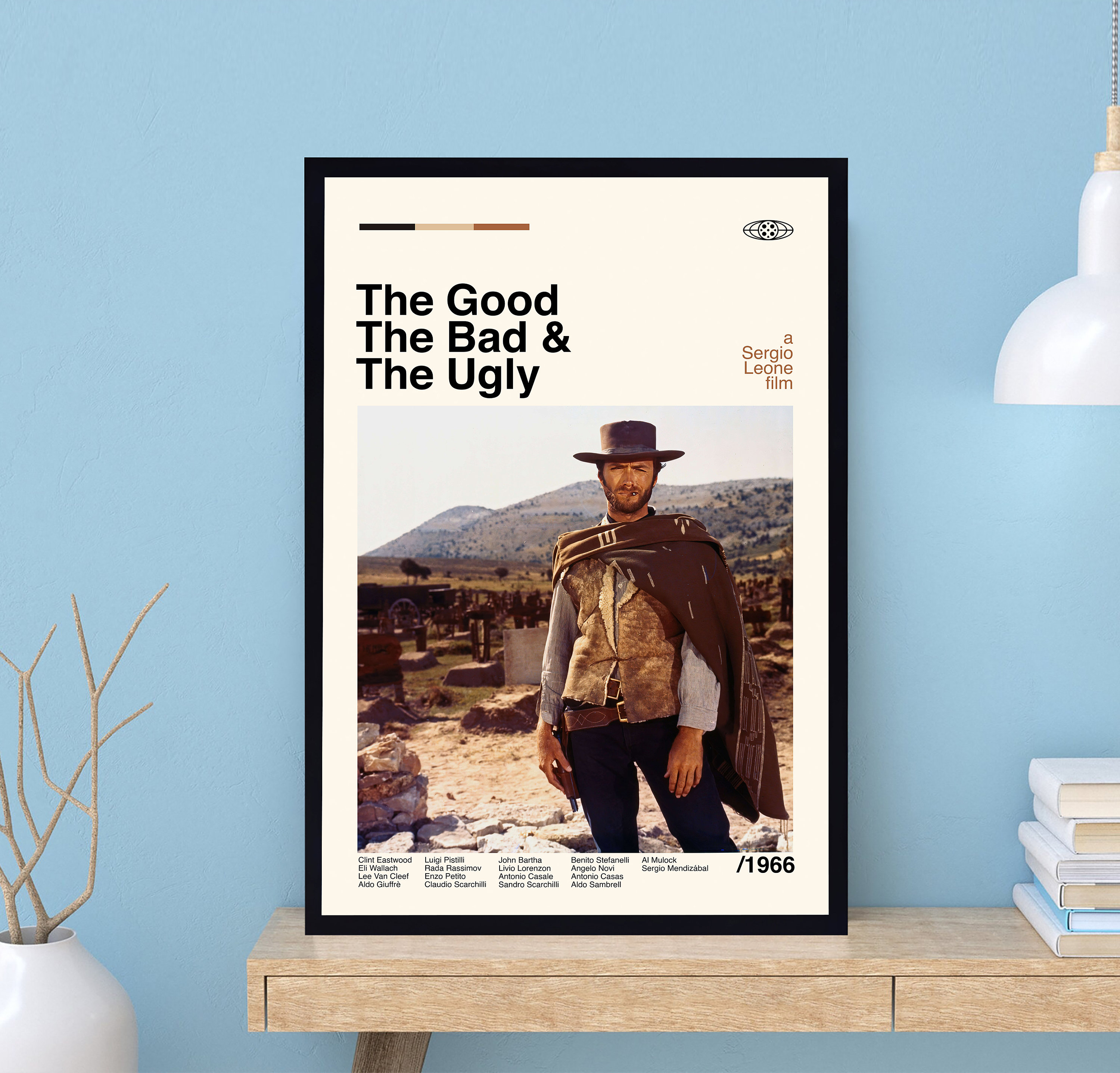 The Good, the Bad and the Ugly Postes, Sergio Leone, Retro Movie Poster, Minimalist Art, Vintage Poster, Modern Art, Wall Decor, Home Decor