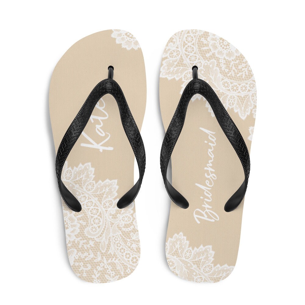 Bridesmaids Flip Flops cute gifts fun sandals beach wear At the Beach Unique Flip flops Gift for her Vacation Flip Flop