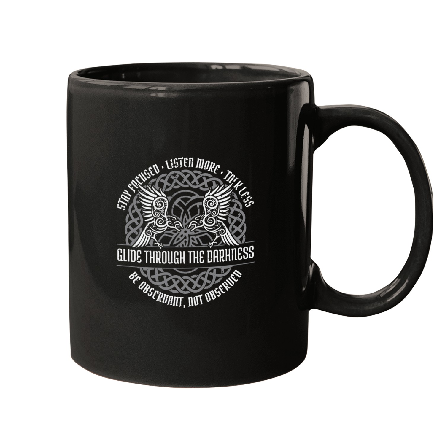 Glide through the darkness Nordic Viking Celtic Mugs