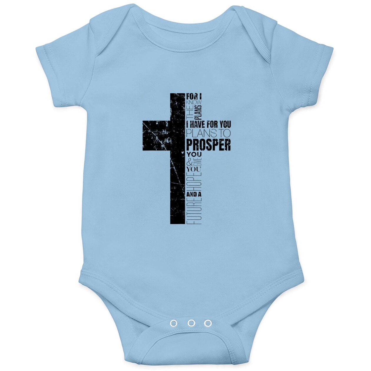 Jeremiah 29:11 Christian Bible Verse Gifts Cross Religious Baby Bodysuit