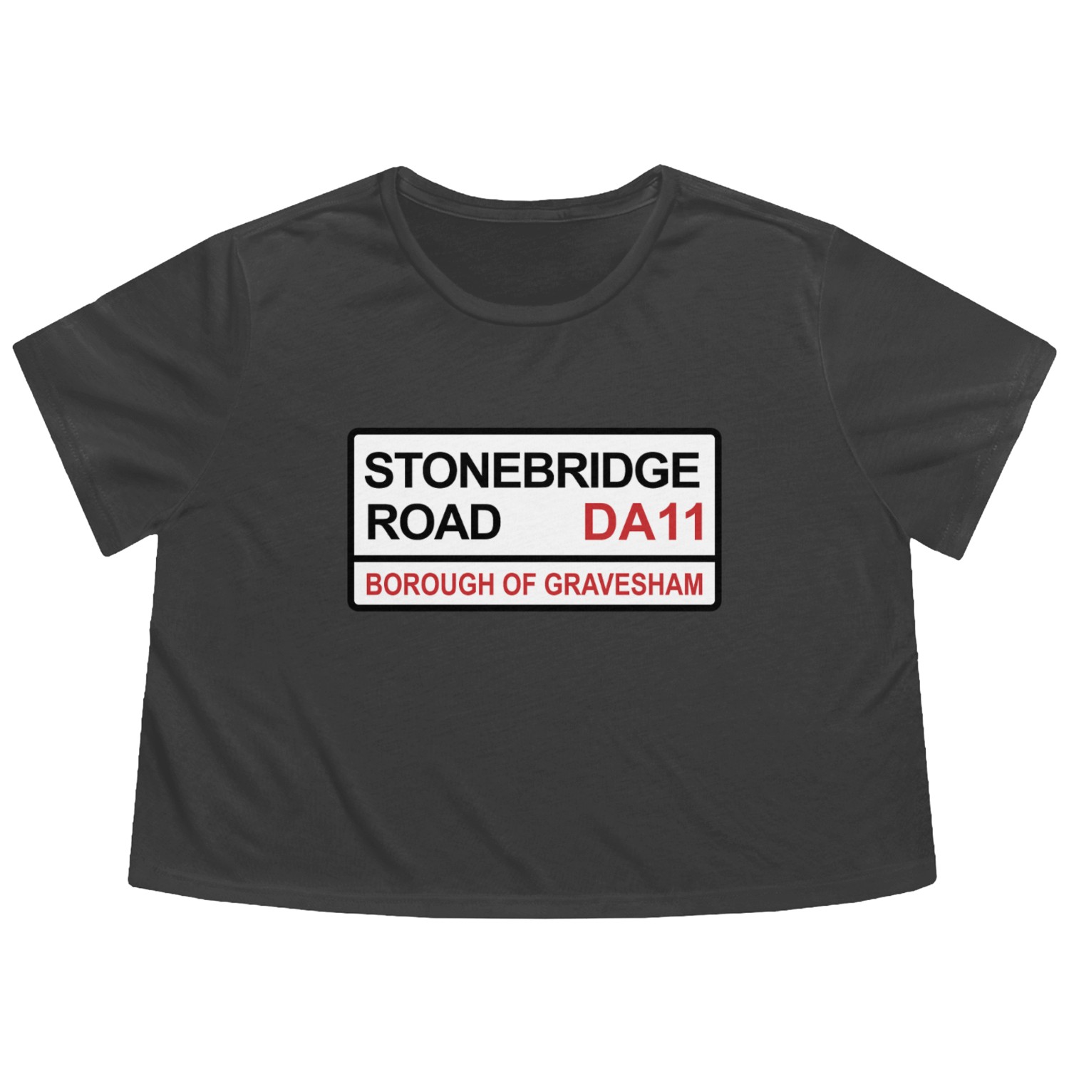 Ebbsfleet, Northfleet Stonebridge Road Iconic Stre Flowy Cropped Tees