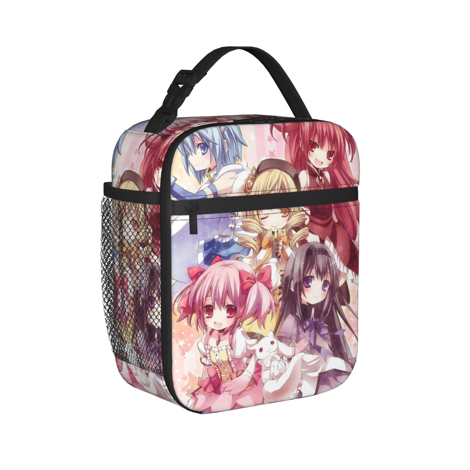 Anime Puella Magi Madoka Magica Insulated Lunch Bags Thermal Bag Meal Container Leakproof Tote Lunch Box Food Bag Work Travel