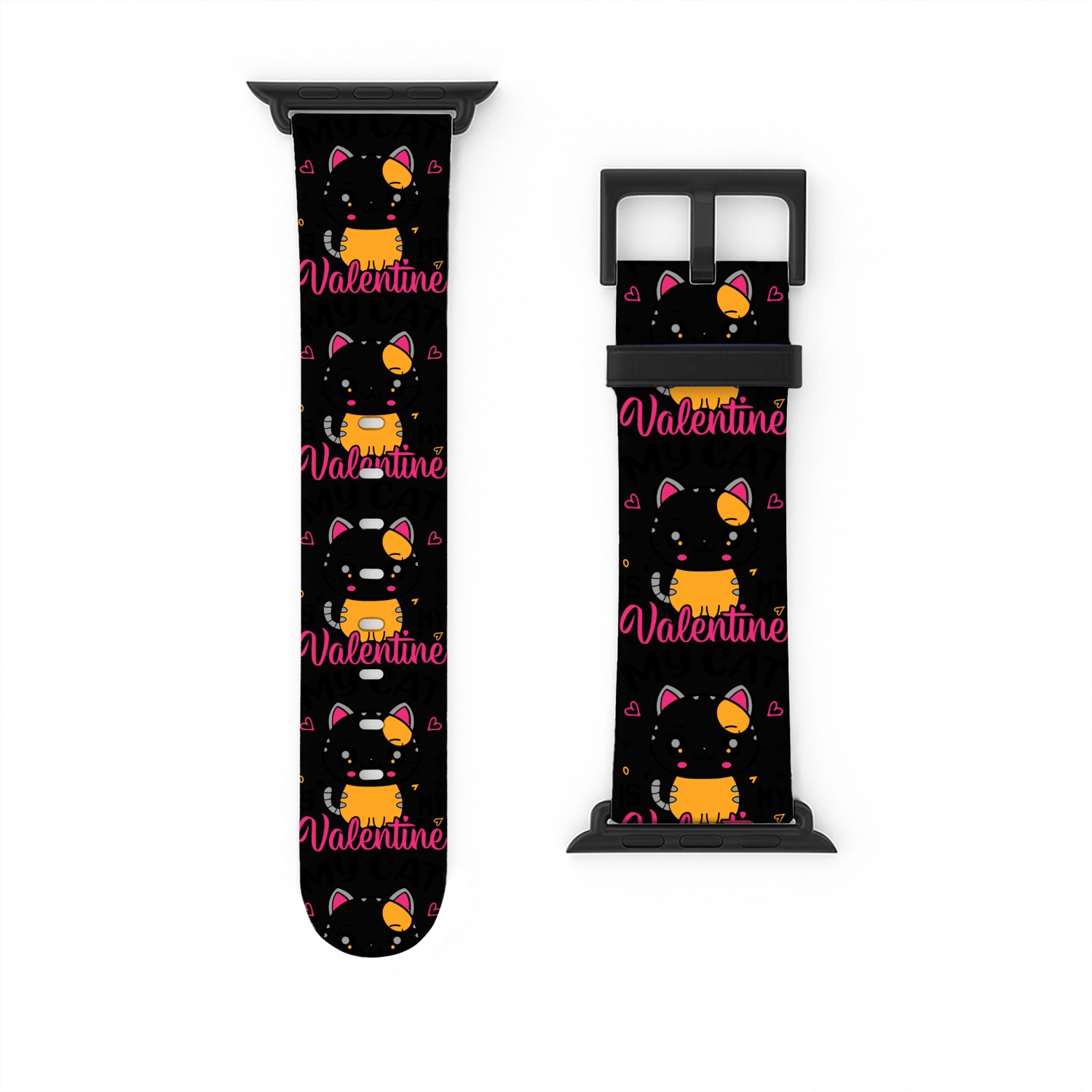 My Cat is my Valentine Valentines Day Watch Bands For Apple Watch