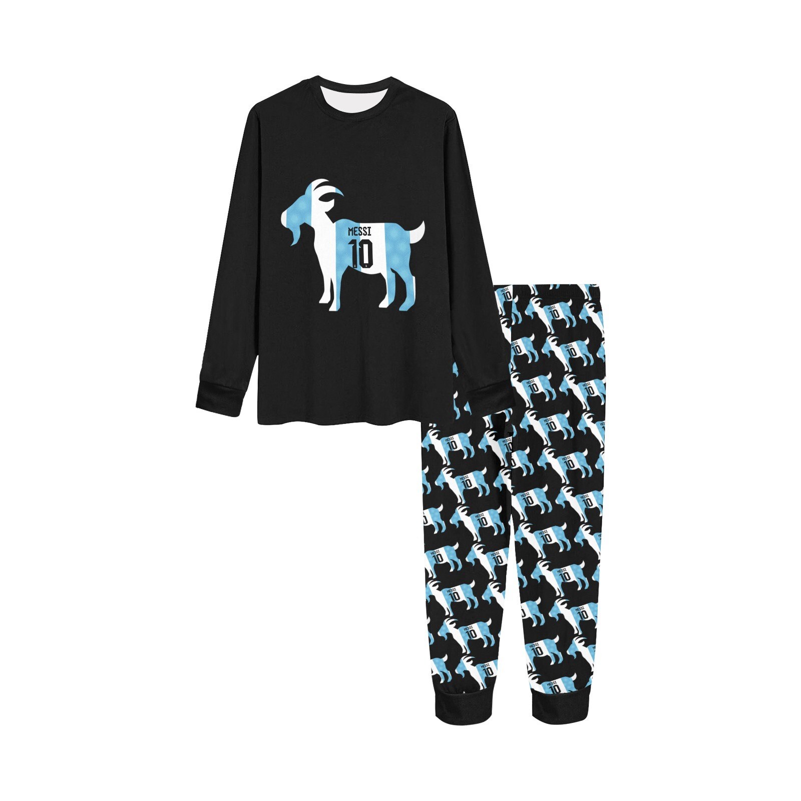 Lionel Messi 10 Raglan Pajamas Sets, Soccer Pajamas, Football Gift