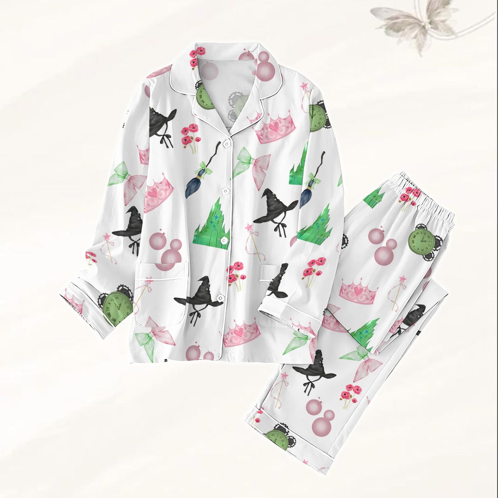 Wicked Pajamas Set, Wicked Musical Movie Women Pajamas, Change For Good Holiday Pajamas For Party, Wizard Of Oz Pjs, Broomstick Gifts