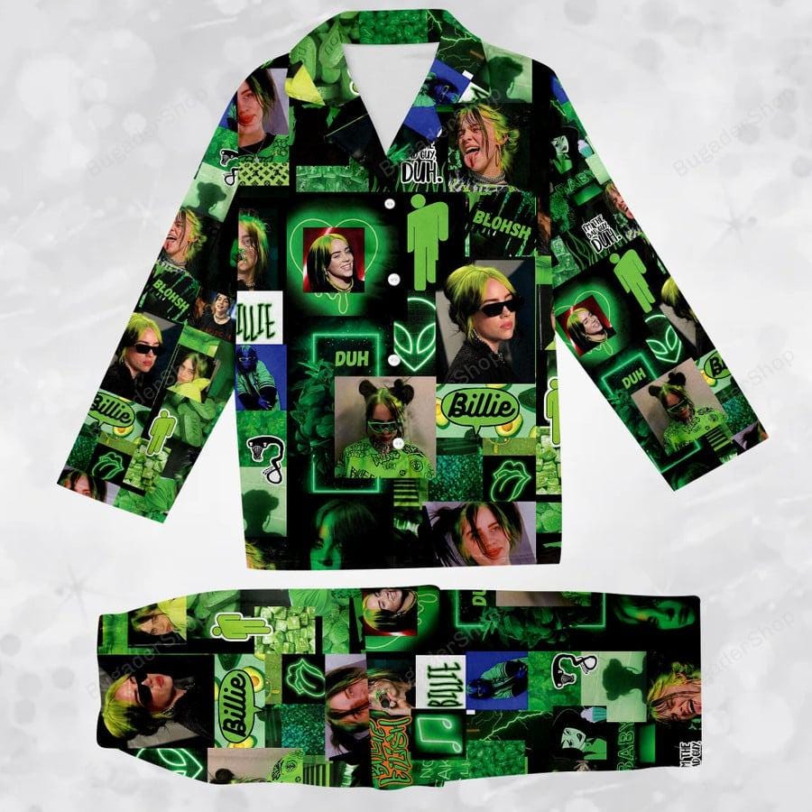 Billie Eilish 2025 Pajamas Set, Hit Me Hard and Soft Pajamas Set, Billie Eilish Tour 2025 Pajamas Set.