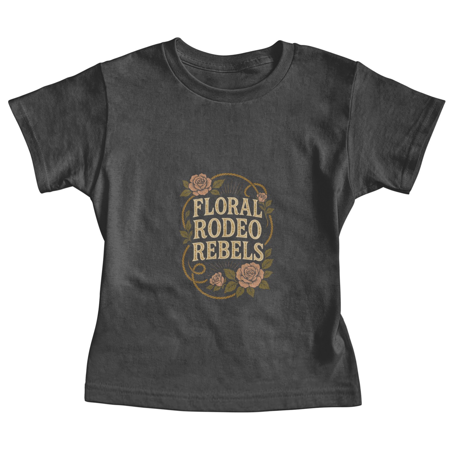 Soft Cowgirl Floral Rodeo Western Aesthetic Horse Baby Tees