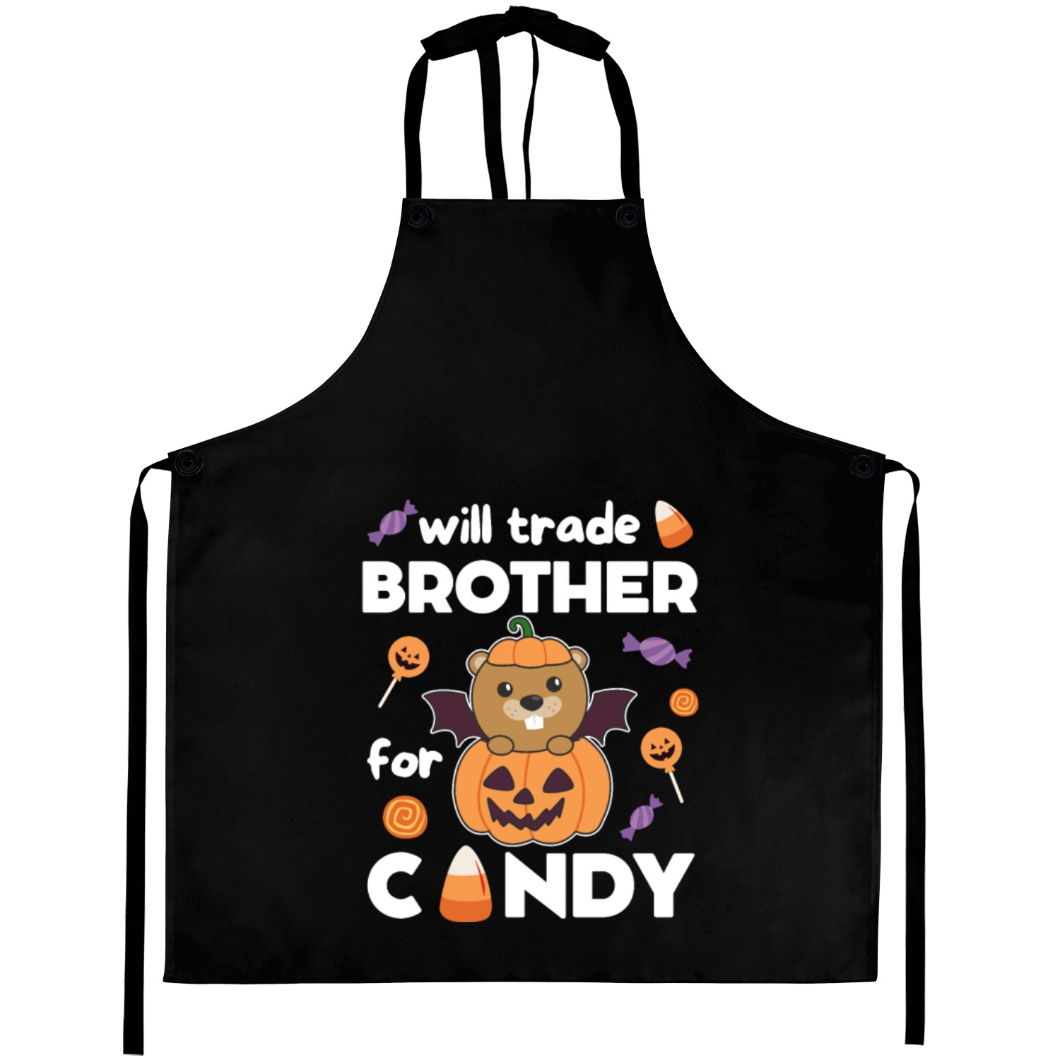 Beaver Halloween Trade Brother For Candy Aprons