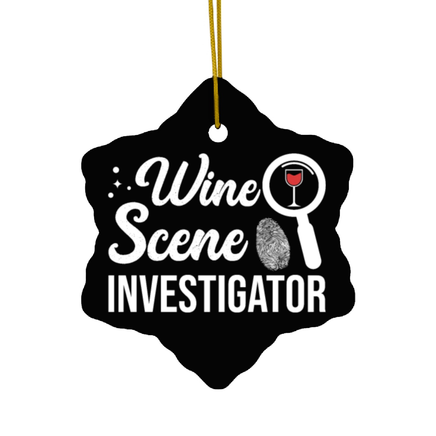 Wine Scene Investigator True Crime Lover Ceramic Ornaments