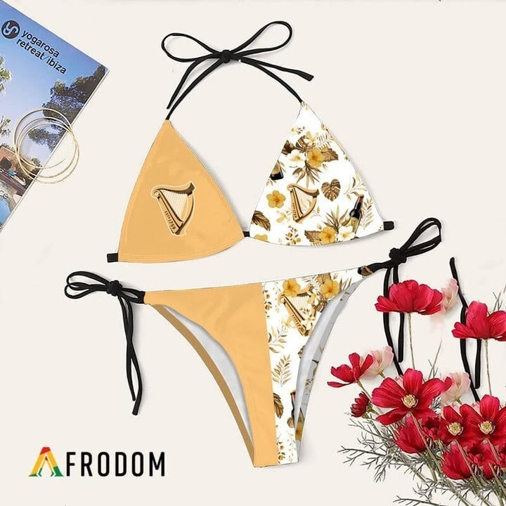 Guinness Triangle Bikini Set Women Swimsuit Beach Summer