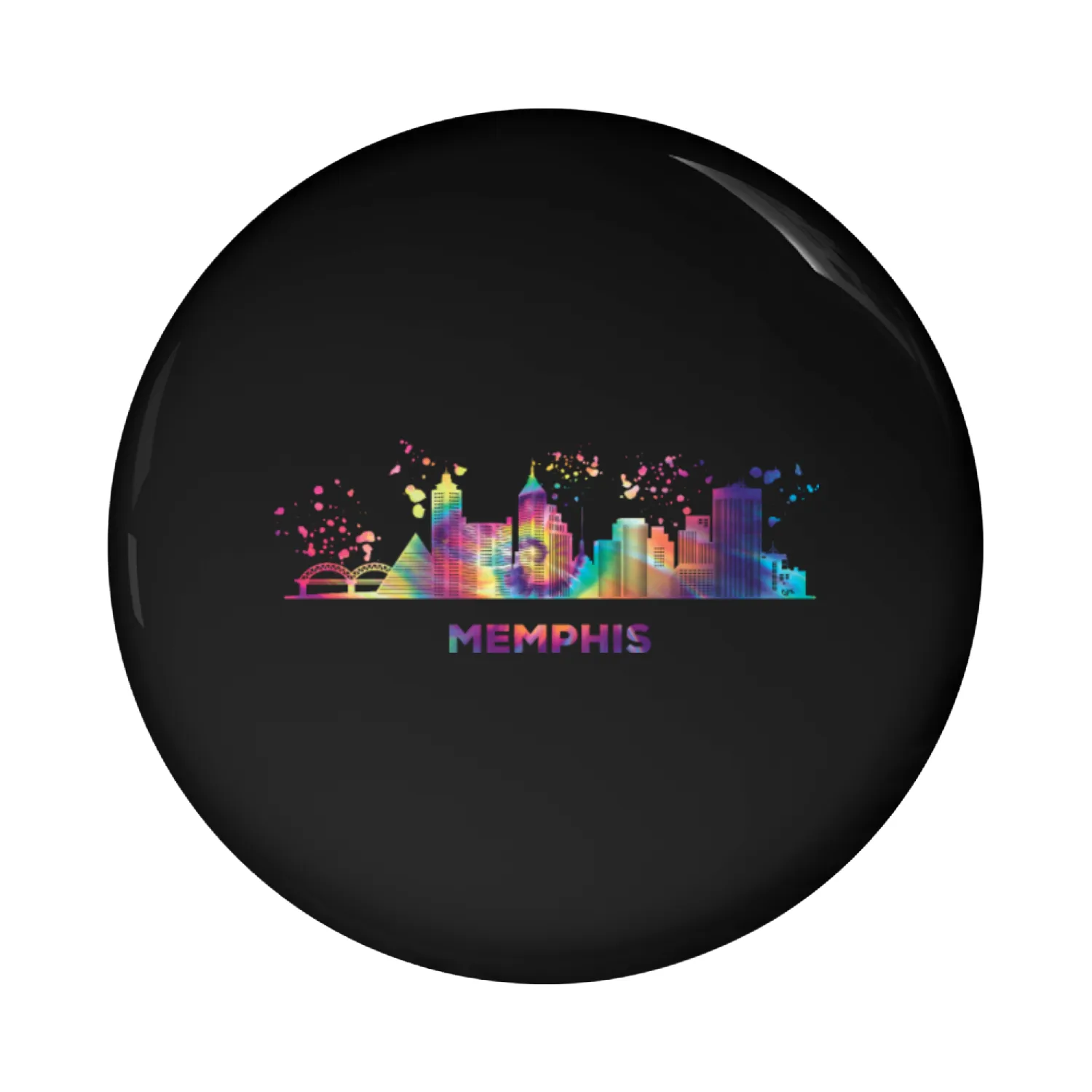 Memphean Skyline Memphis Pin Buttons
