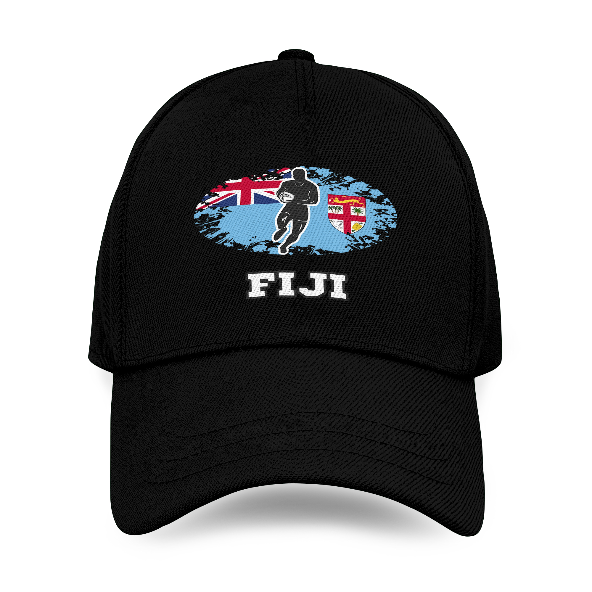 Fiji Flag Rugby Team Baseball Caps