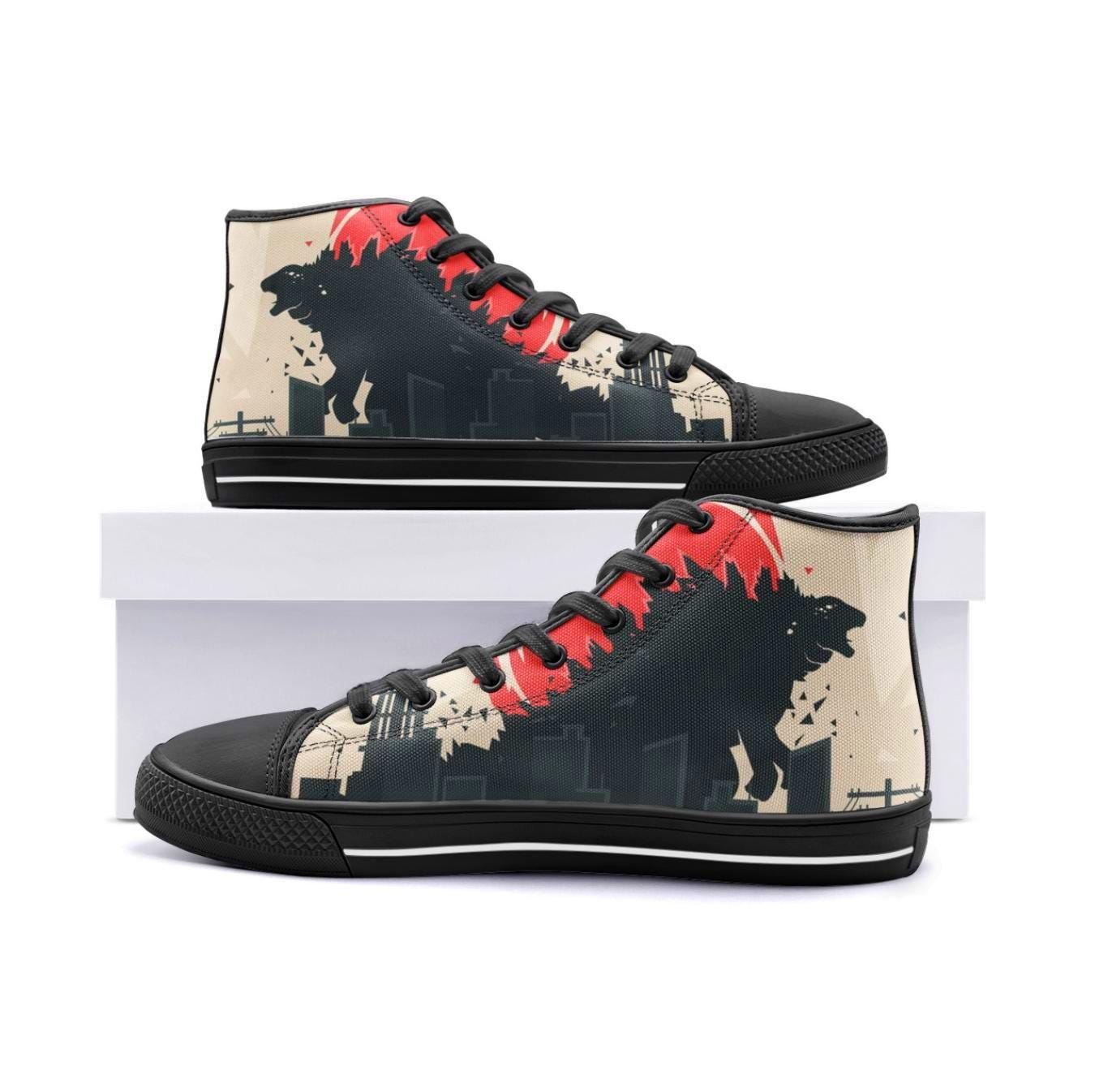 god zilla shoes god zilla dinosaur anime sneakers god zilla merch god zilla gift