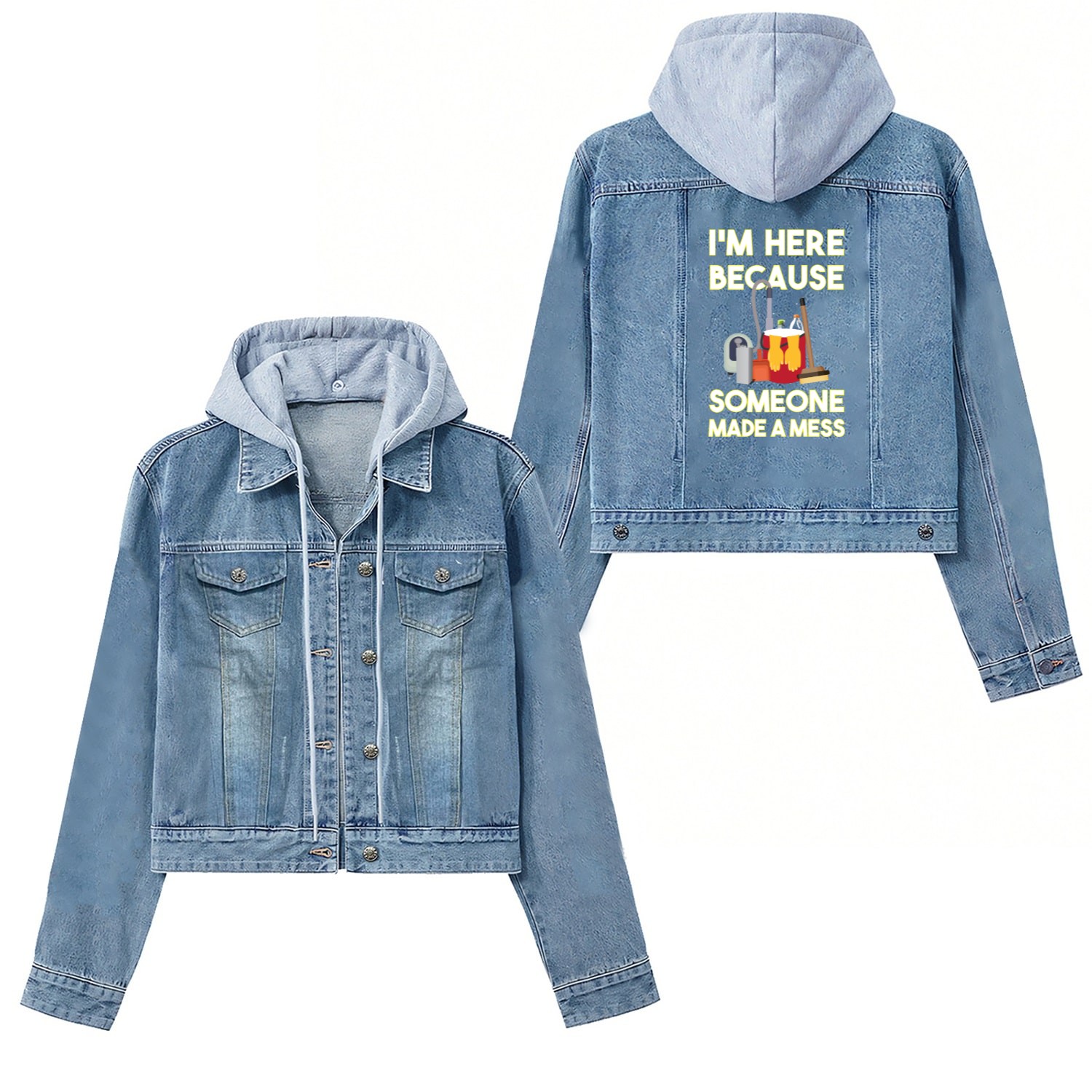 Someone Made A Mess School Custodian Women's Denim Jackets