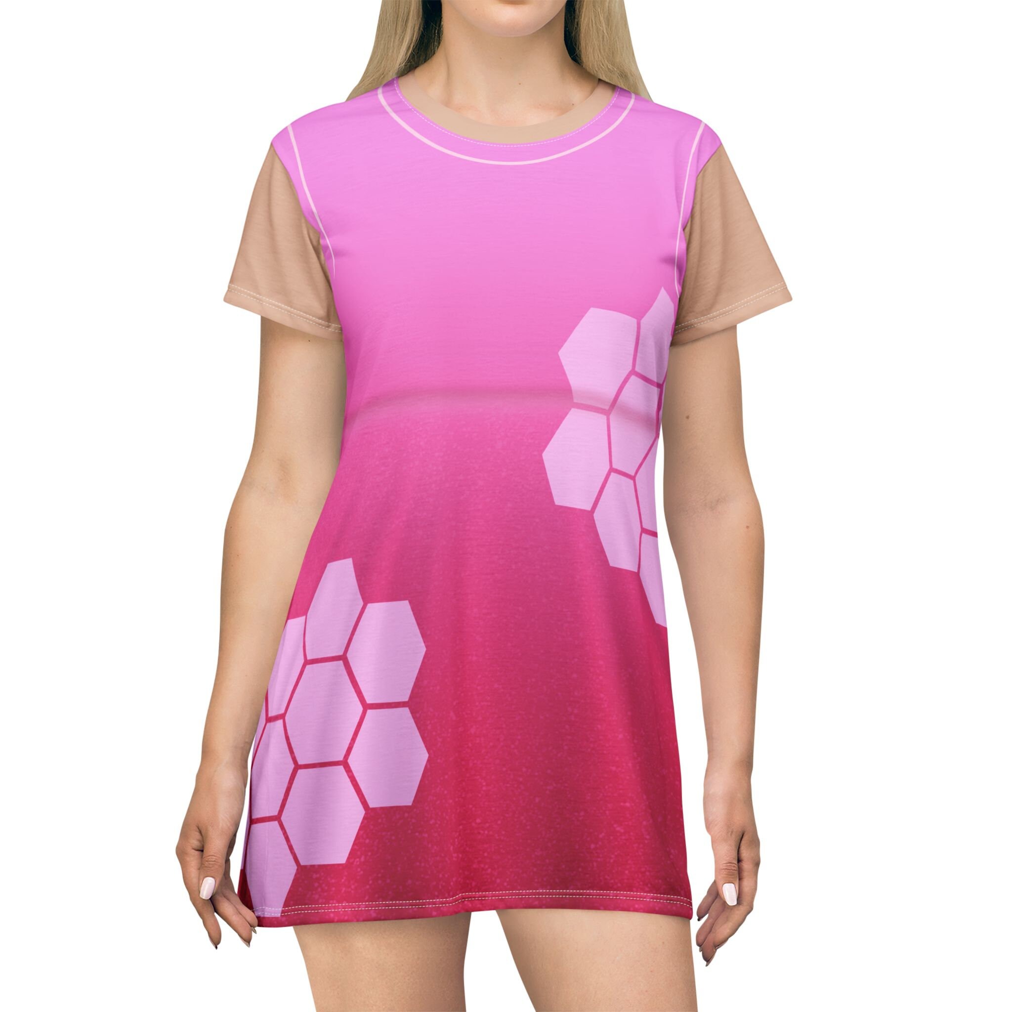 Z-O-M-B-I-E-S, Addison Cheerleader Pink Short Sleeve Dress, Zombies The Re-Animated Series Costume, Halloween Adult Cosplay, Seabrook Outfit