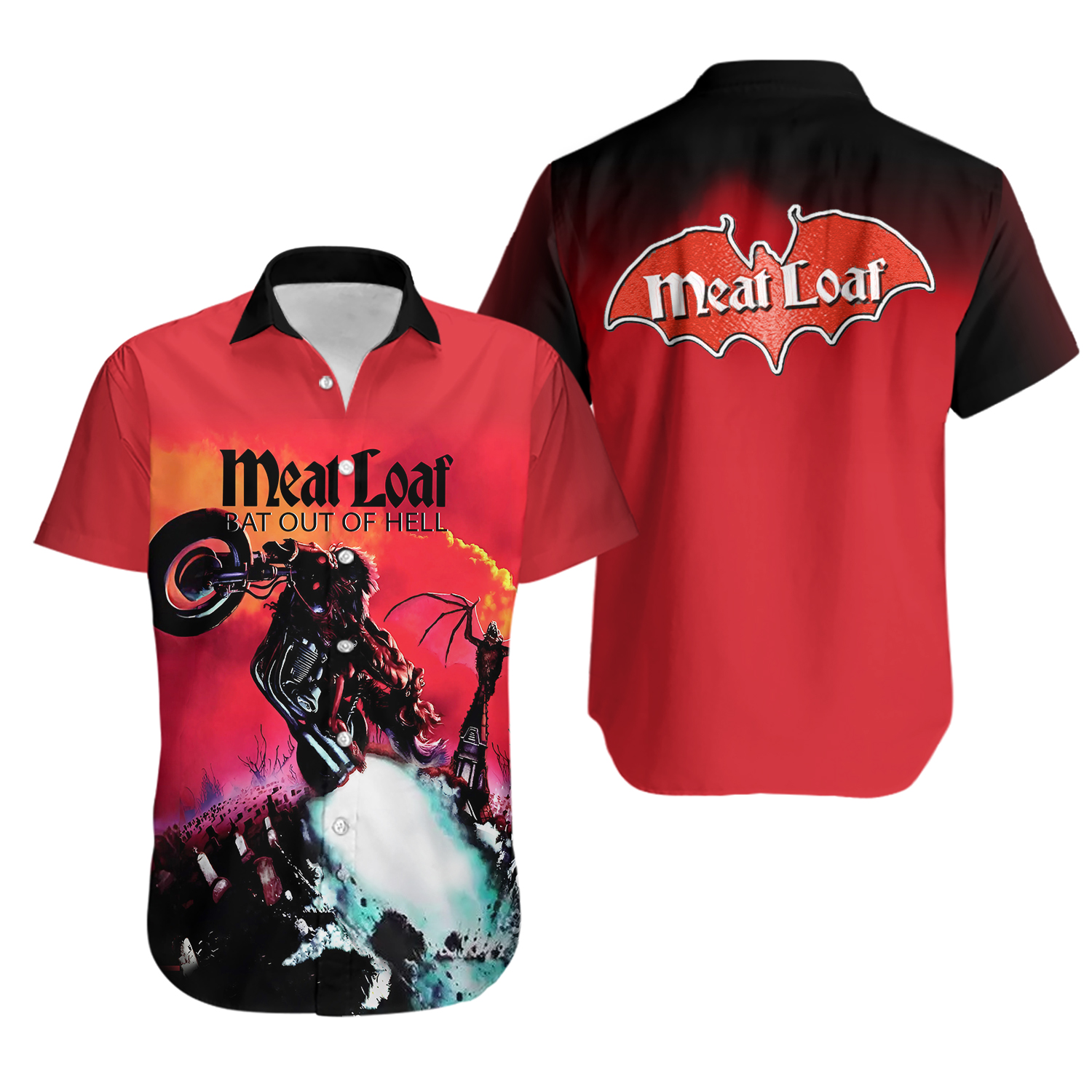 Meat Loaf First Album Bat Out Of Hell Hawaiian Shirt, Button Down
