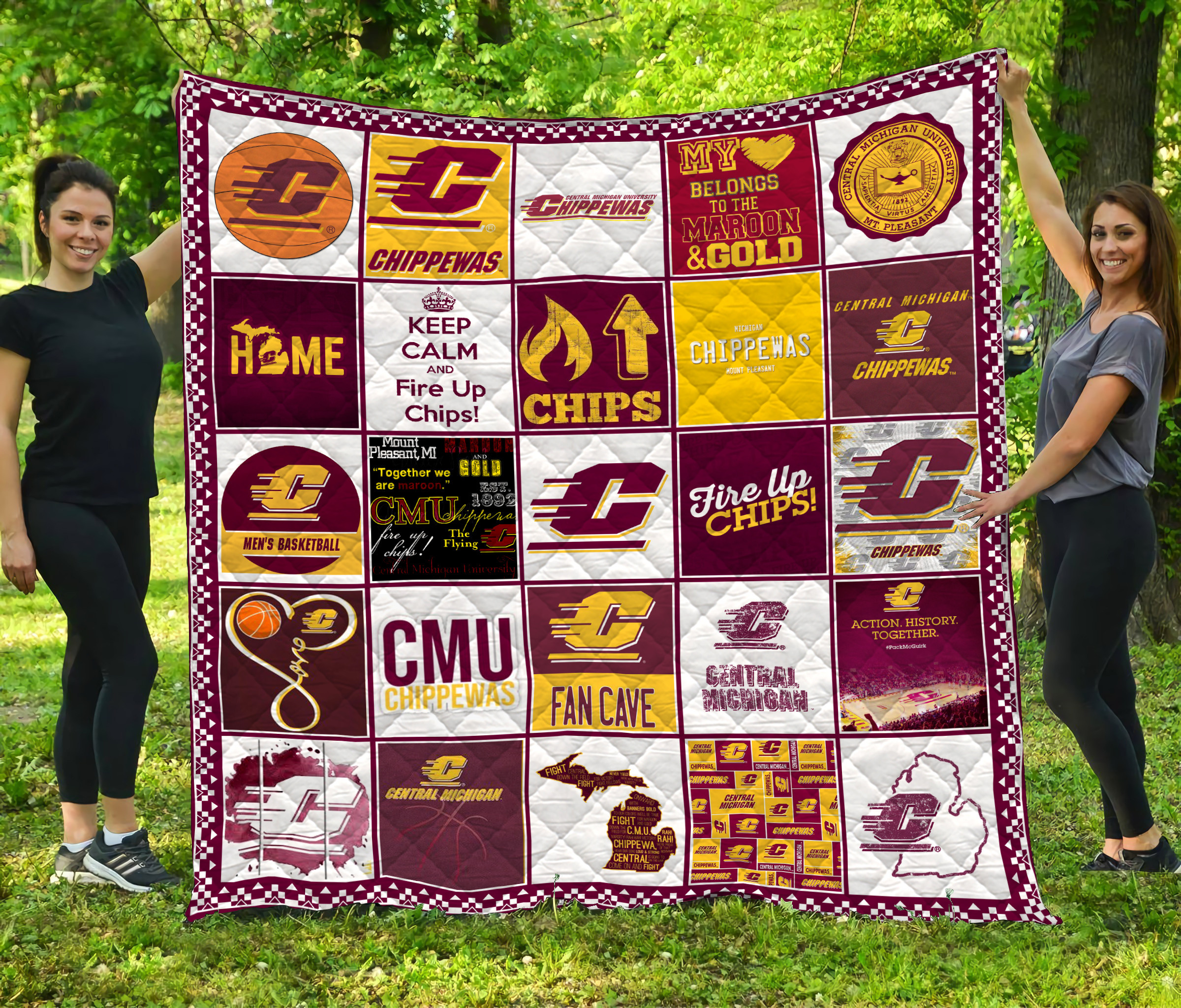 Central Michigan Chippewas Quilt