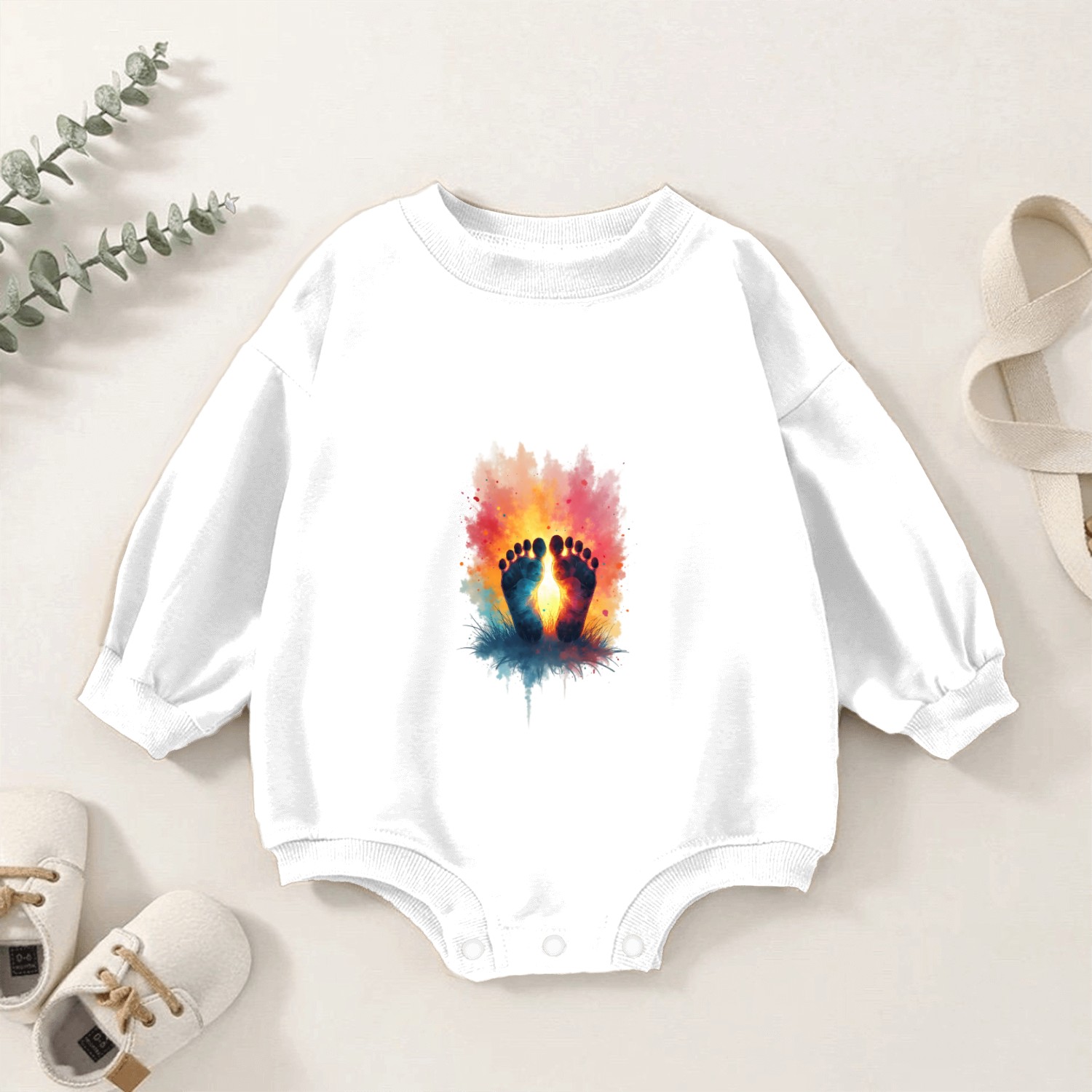 Barefoot Bliss Baby Romper Sweatshirts