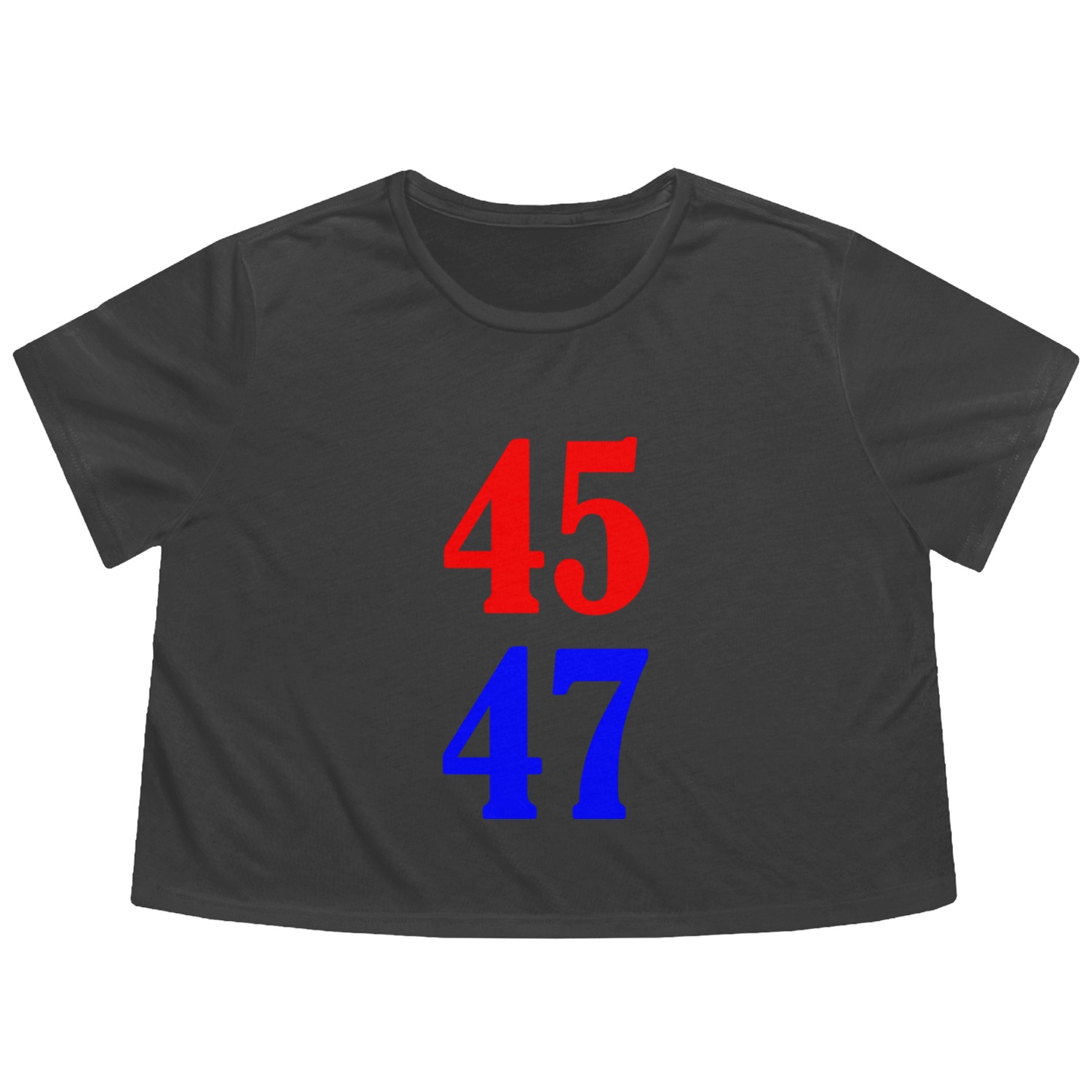 Trump President 45 & 47 Flowy Cropped Tees