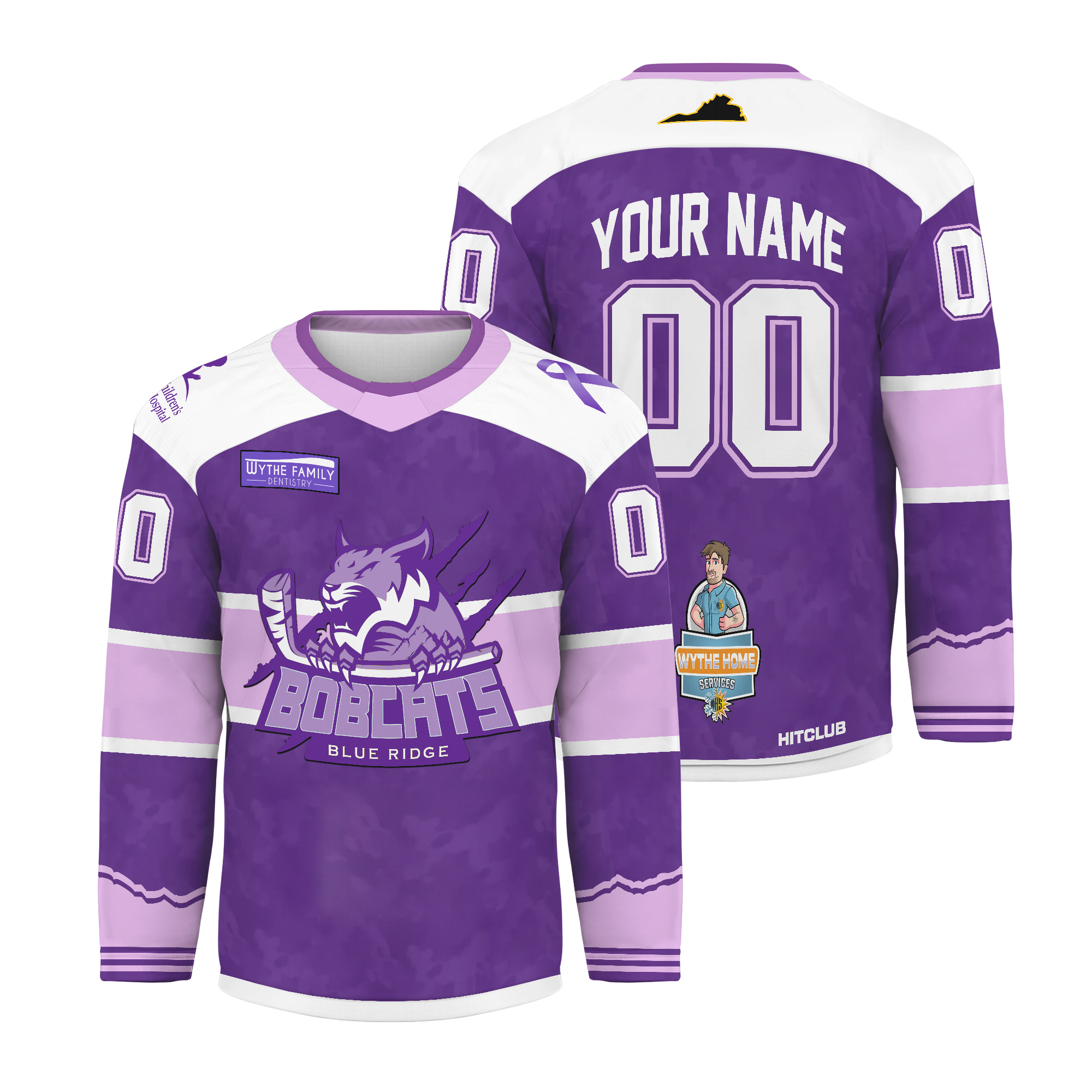 Personalized Bobcats Fight Cancer 2025 Hockey Jersey Gift For Valentine