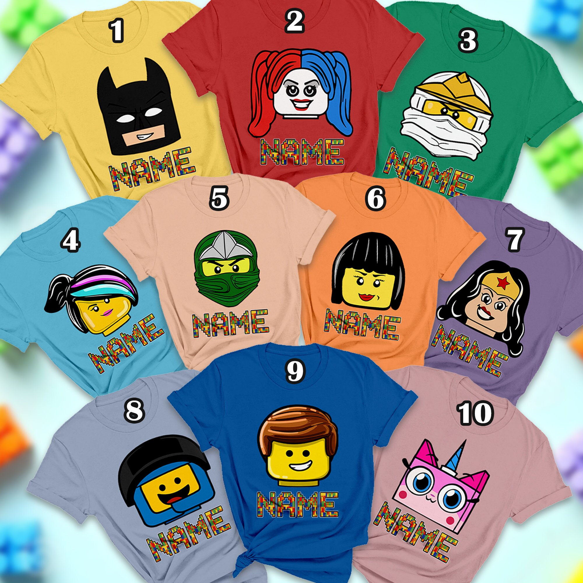 Personalized Building Block shirt, Building Block Matching Family Shirt, Building Blocks Family, Family Vacation Shirt, Family Matching